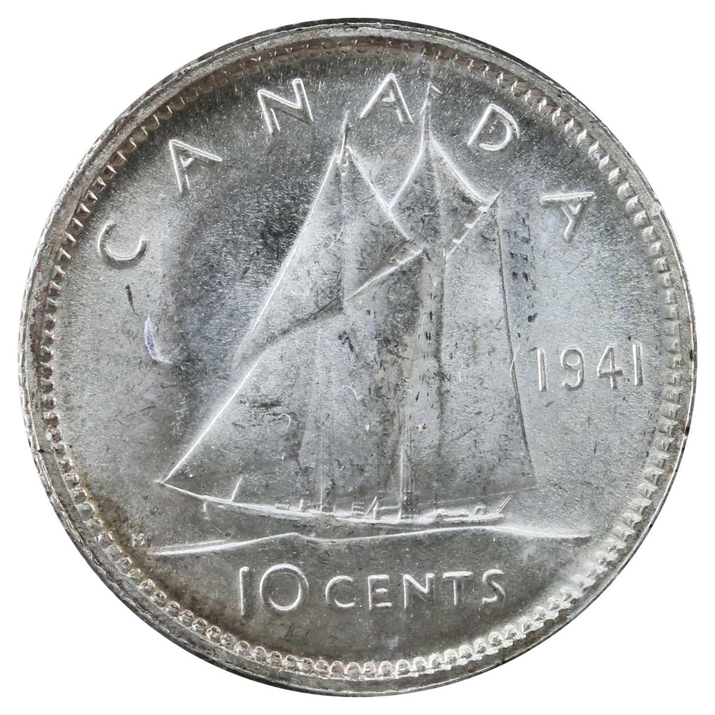 1941 Canada 10-cents ICCS Certified MS64
