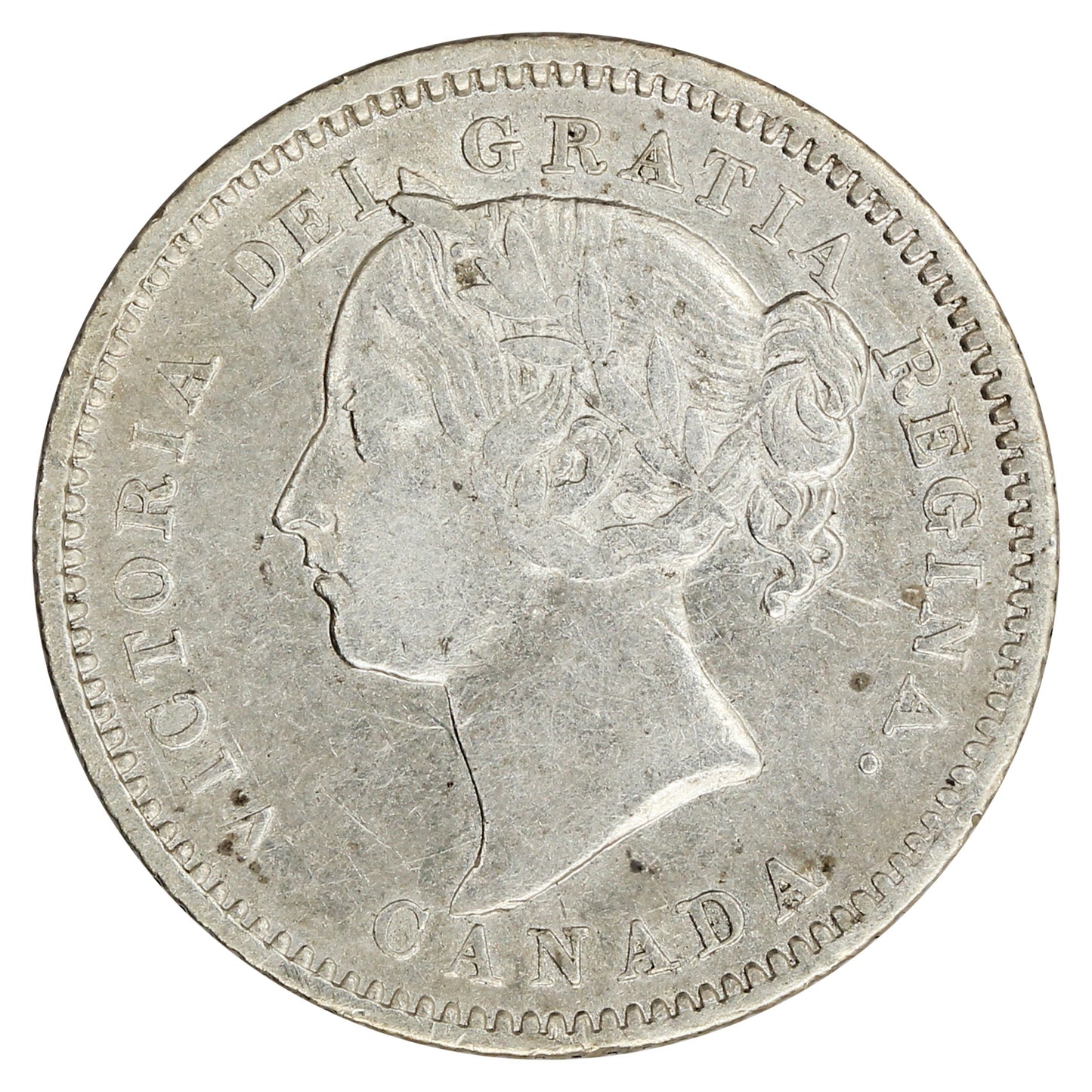 1880H Obv. 2 Canada 10-cents Very Fine (VF20) $