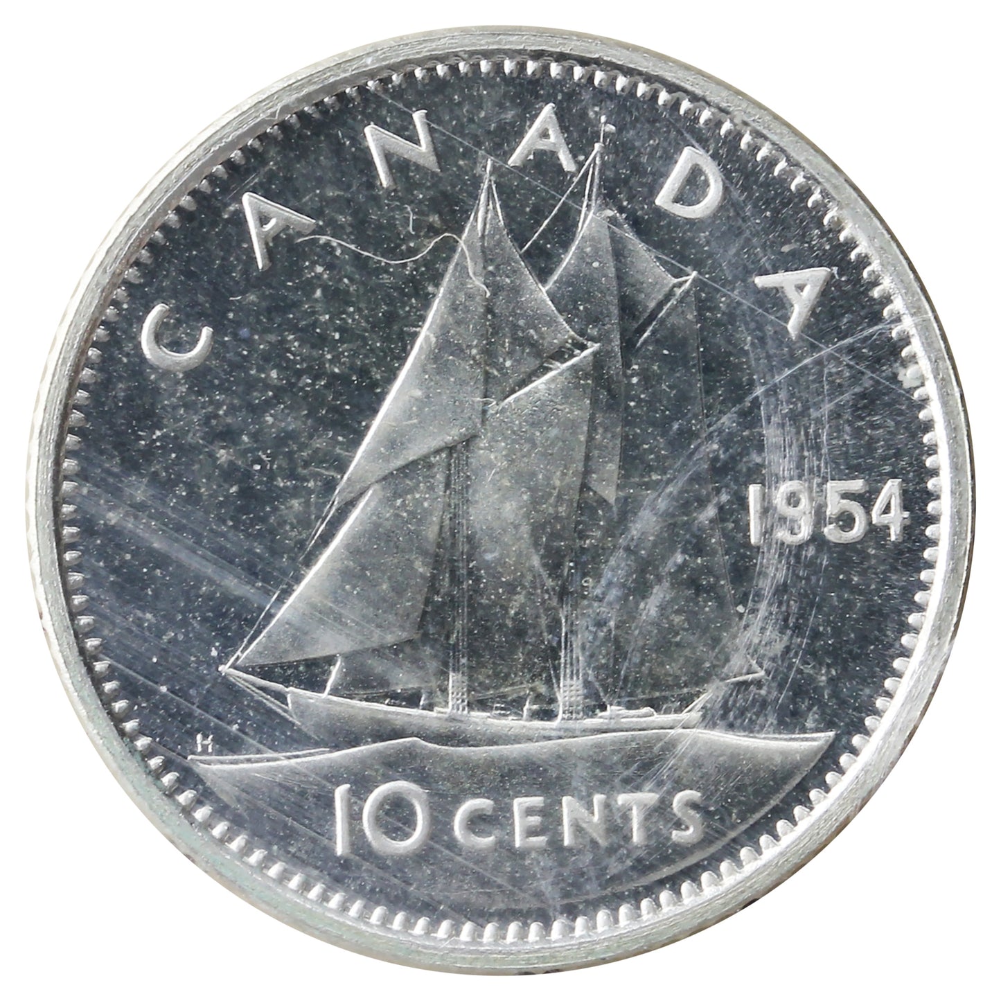1954 Canada 10-cents ICCS Certified PL65 Cameo