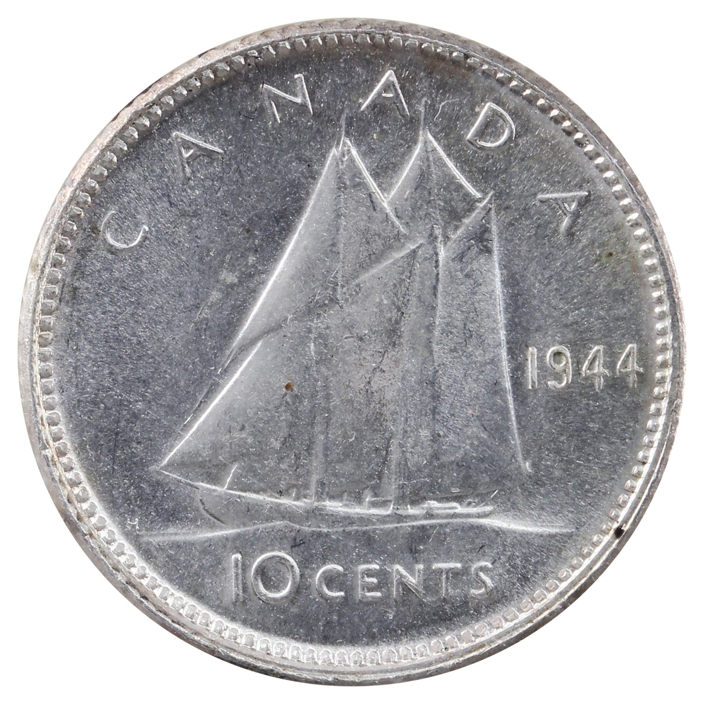 1944 Canada 10-cents ICCS Certified MS64