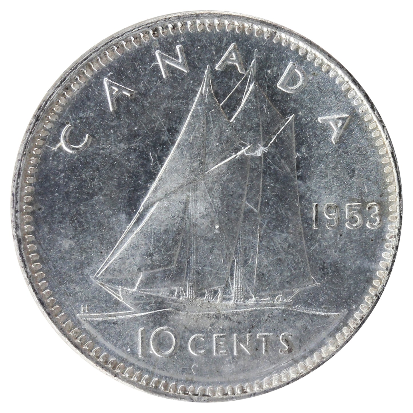 1953 SF Canada 10-cents ICCS Certified MS63