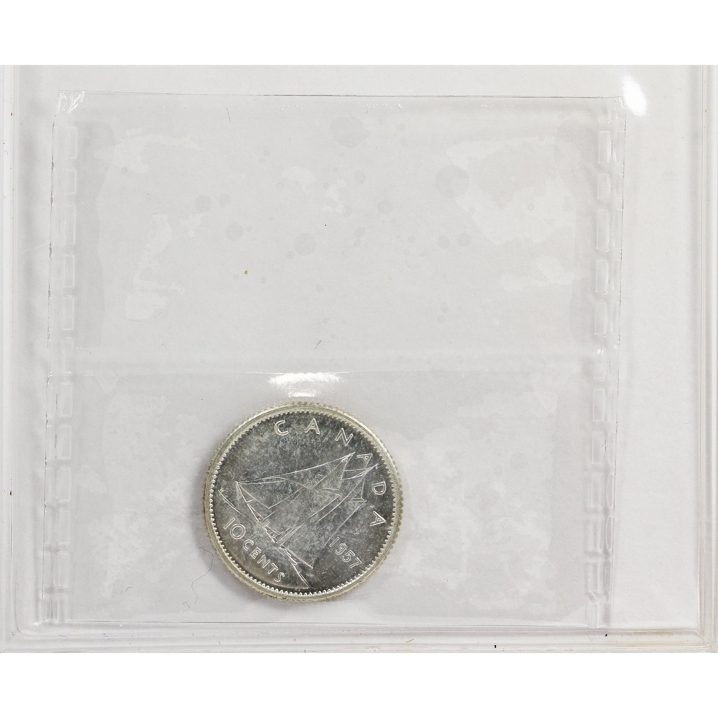 1957 Canada 10-cents ICCS Certified PL-65