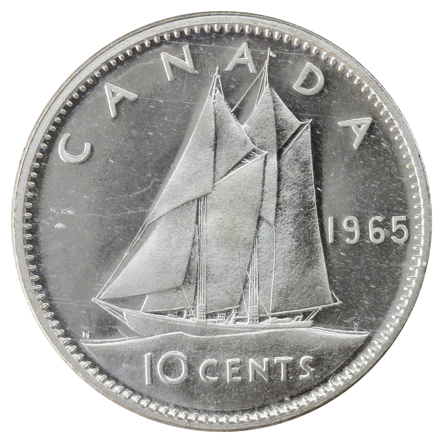 1965 Canada 10-cents ICCS Certified PL64 Ultra Heavy Cameo