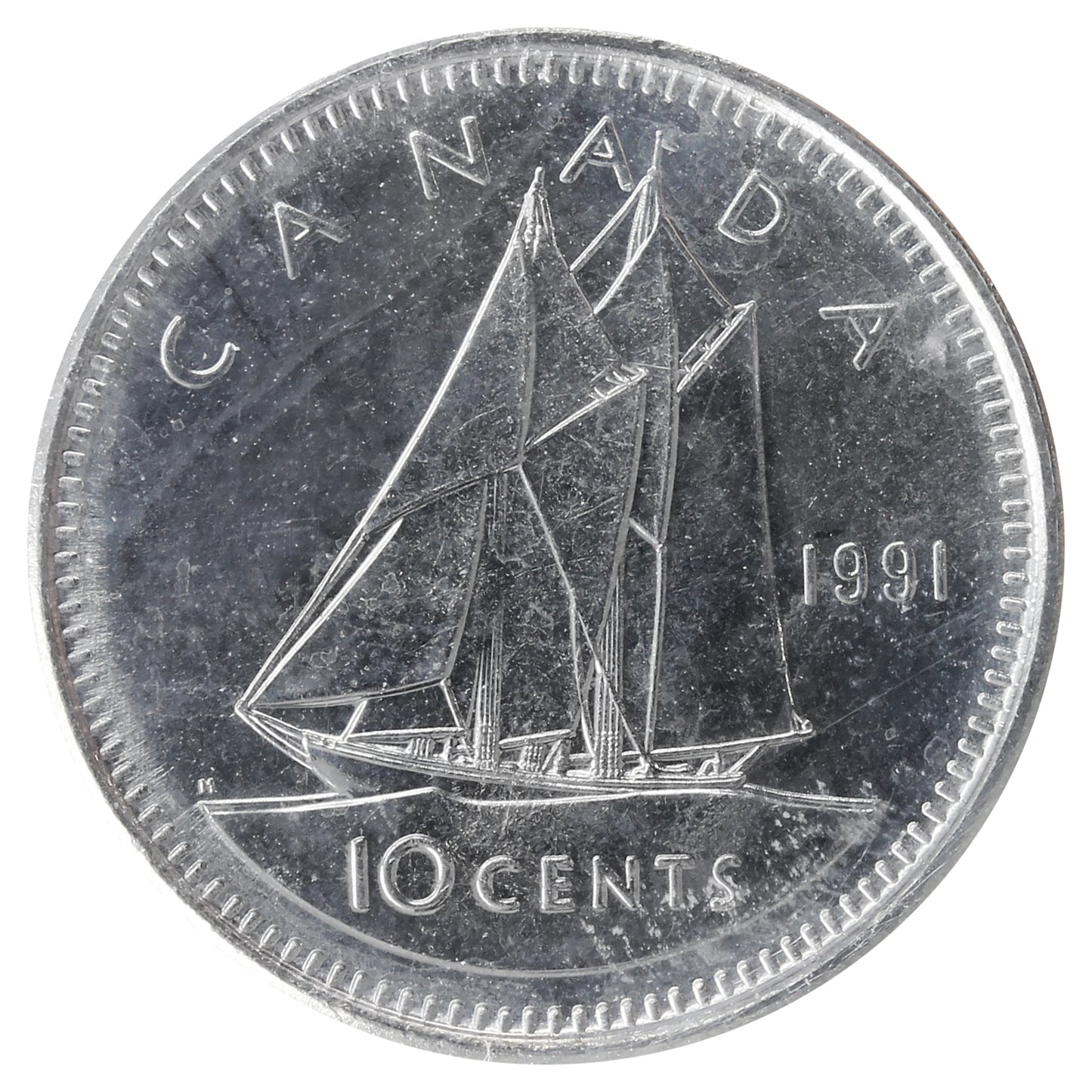 1991 Canada 10-cents ICCS Certified MS64