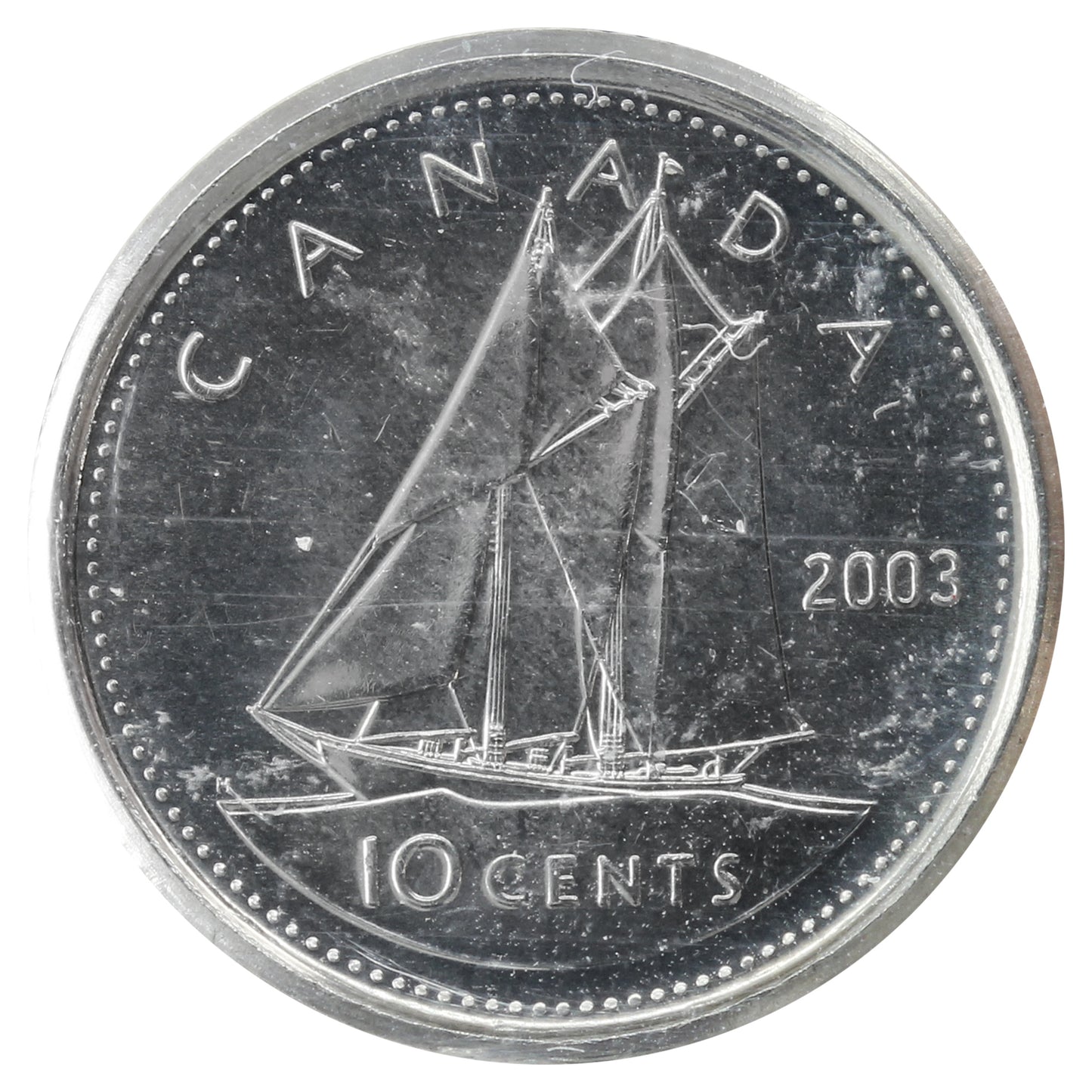 2003P New Effigy Canada 10-cents ICCS Certified MS-64