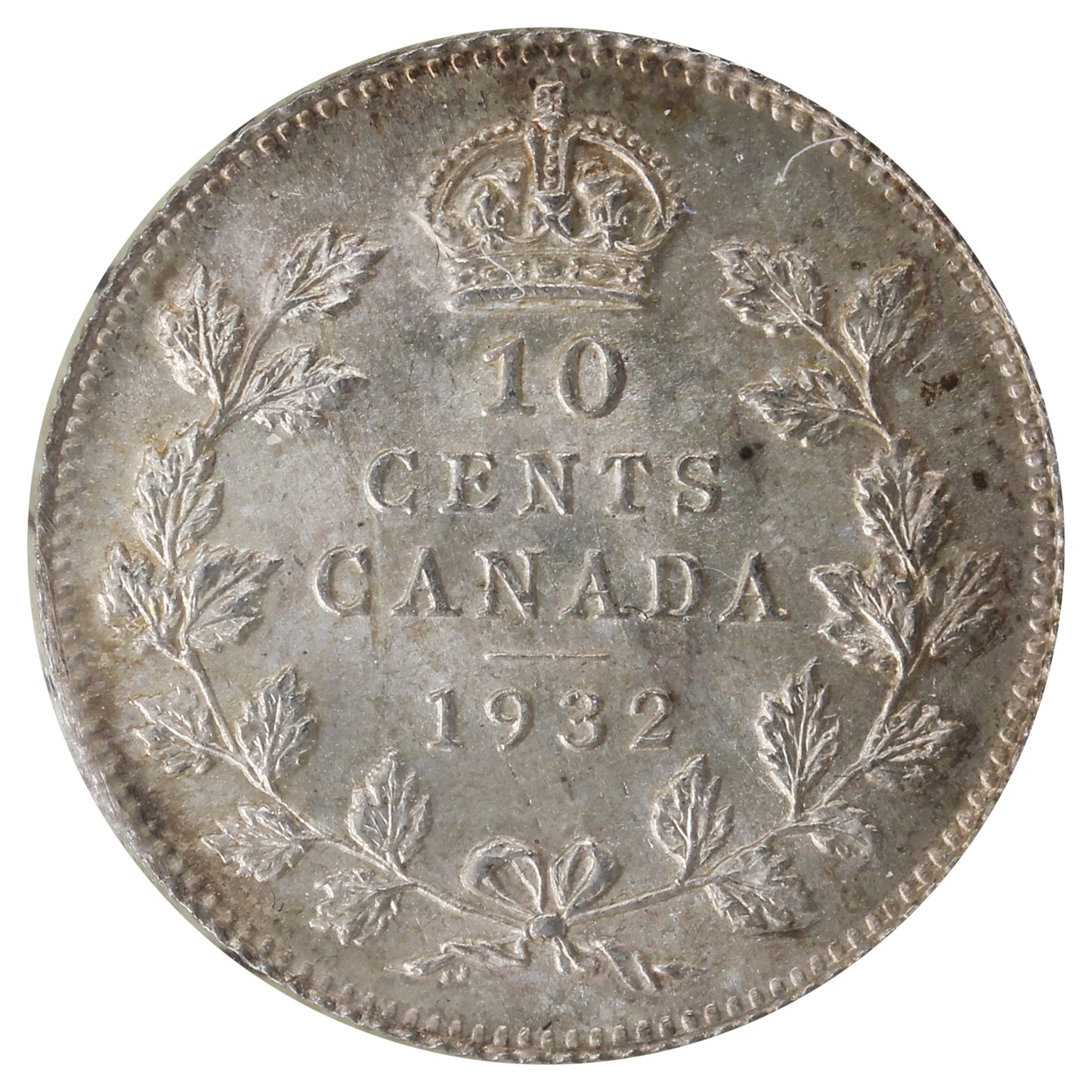 1932 Canada 10-cents ICCS Certified MS64 (XOK 450)