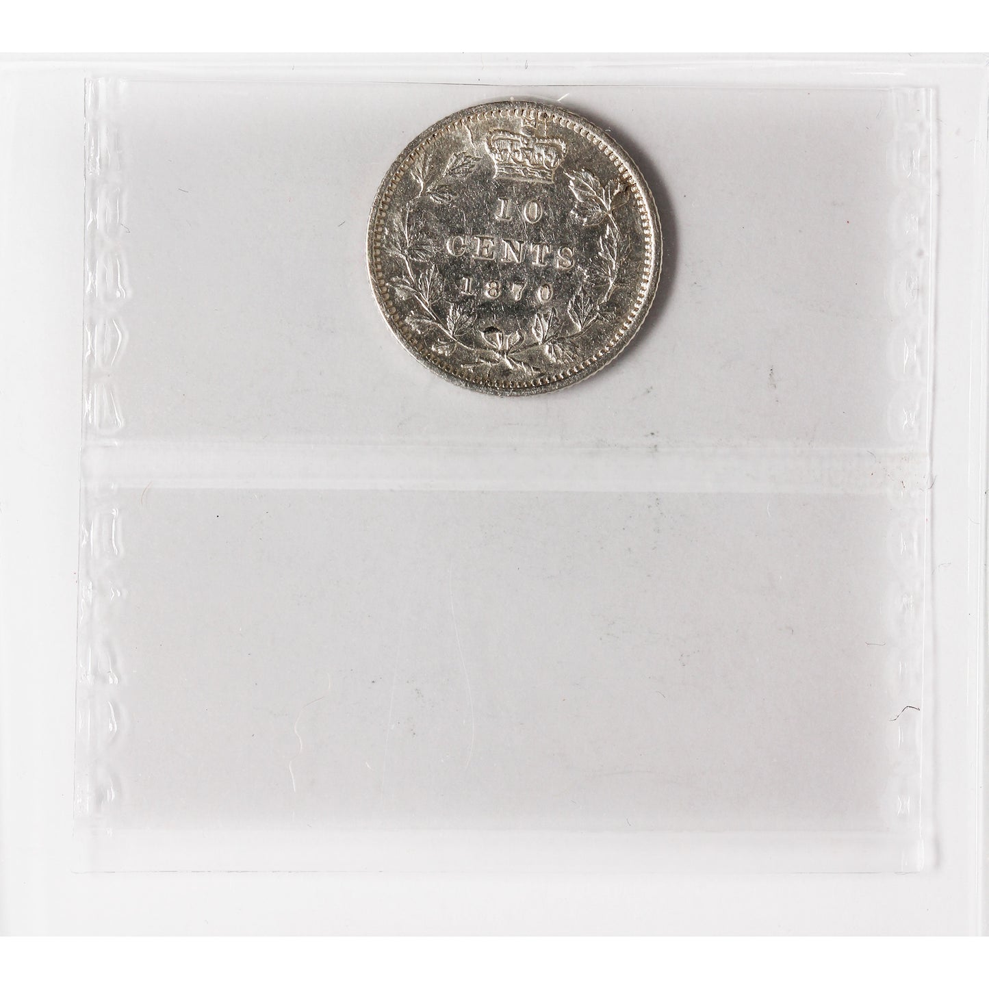 1870 Wide O Canada 10-cents ICCS Certified EF-40