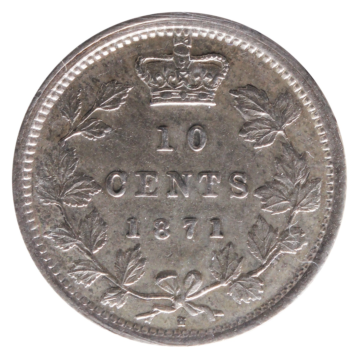 1871H Canada 10-cents ICCS Certified EF-45