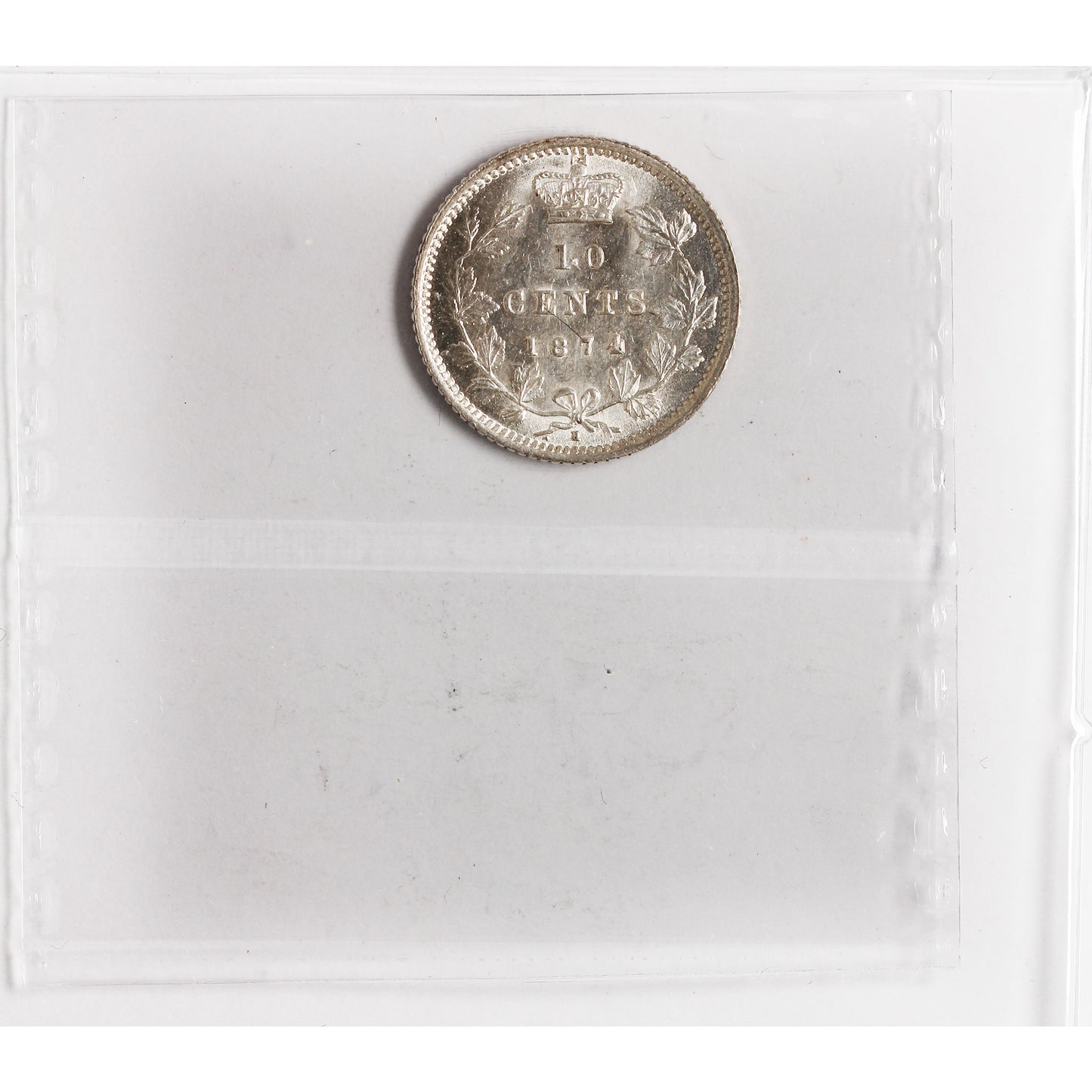 1874H Canada 10-cents ICCS Certified MS63 Cameo (XHT 115)