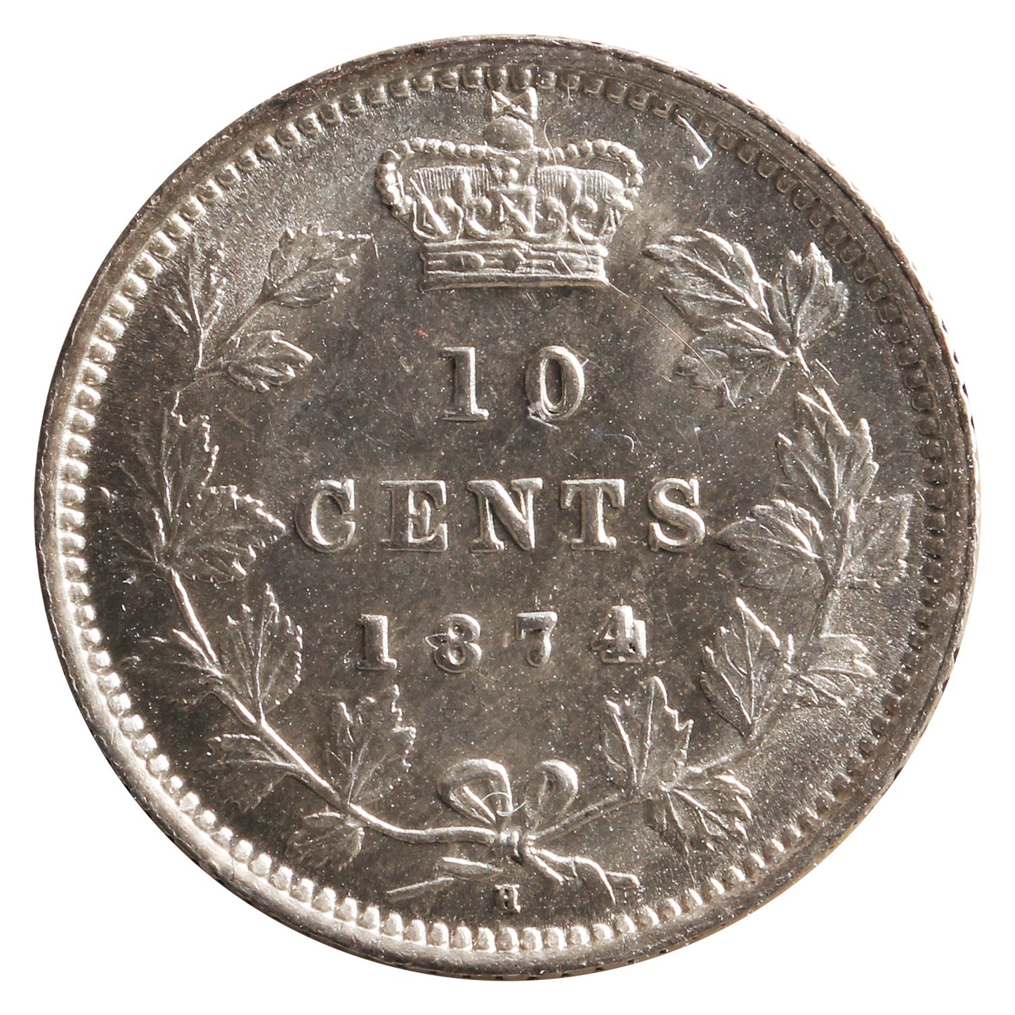 1874H Canada 10-cents ICCS Certified MS63 Cameo (XHT 115)