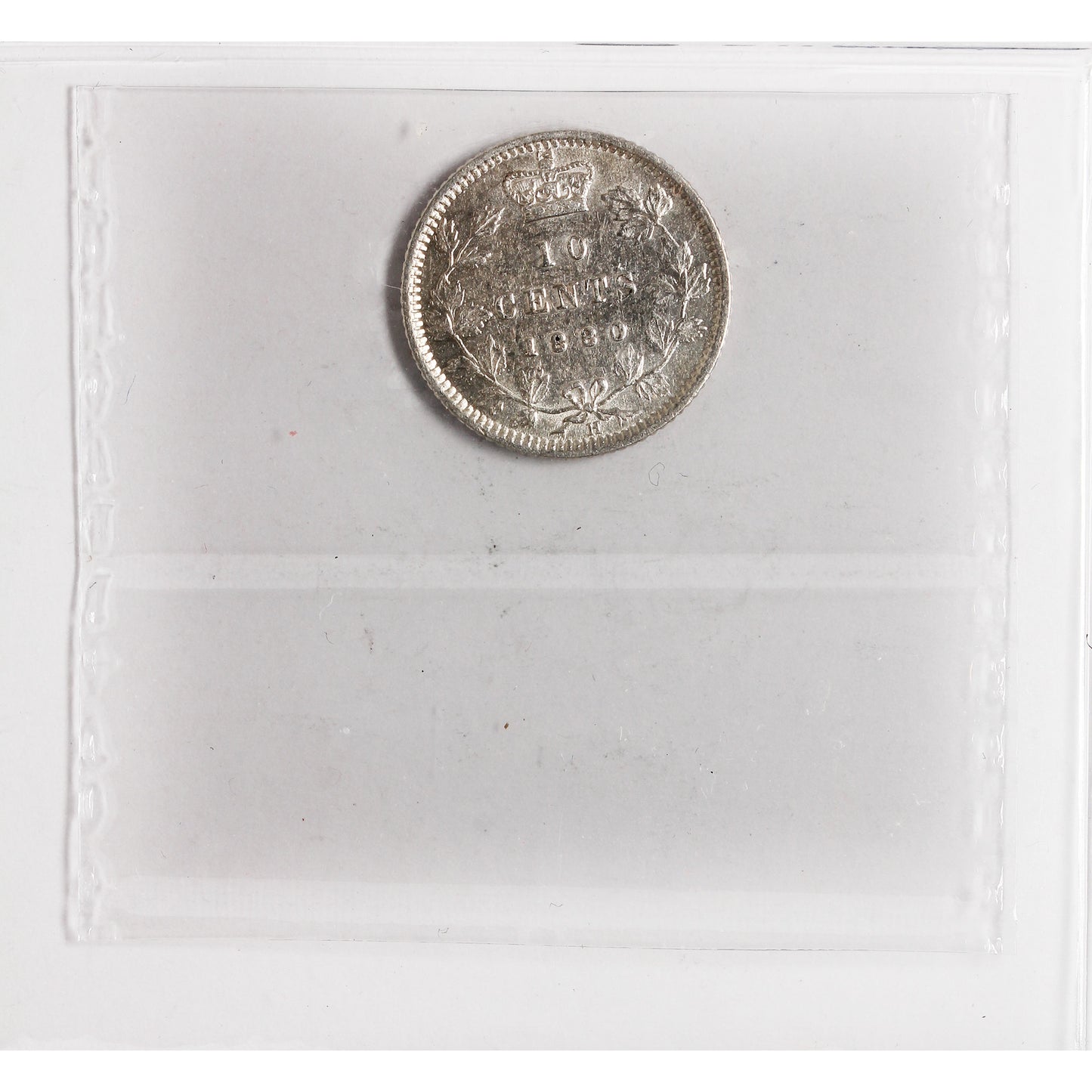1880H Obv. 1 Canada 10-cents ICCS Certified EF45