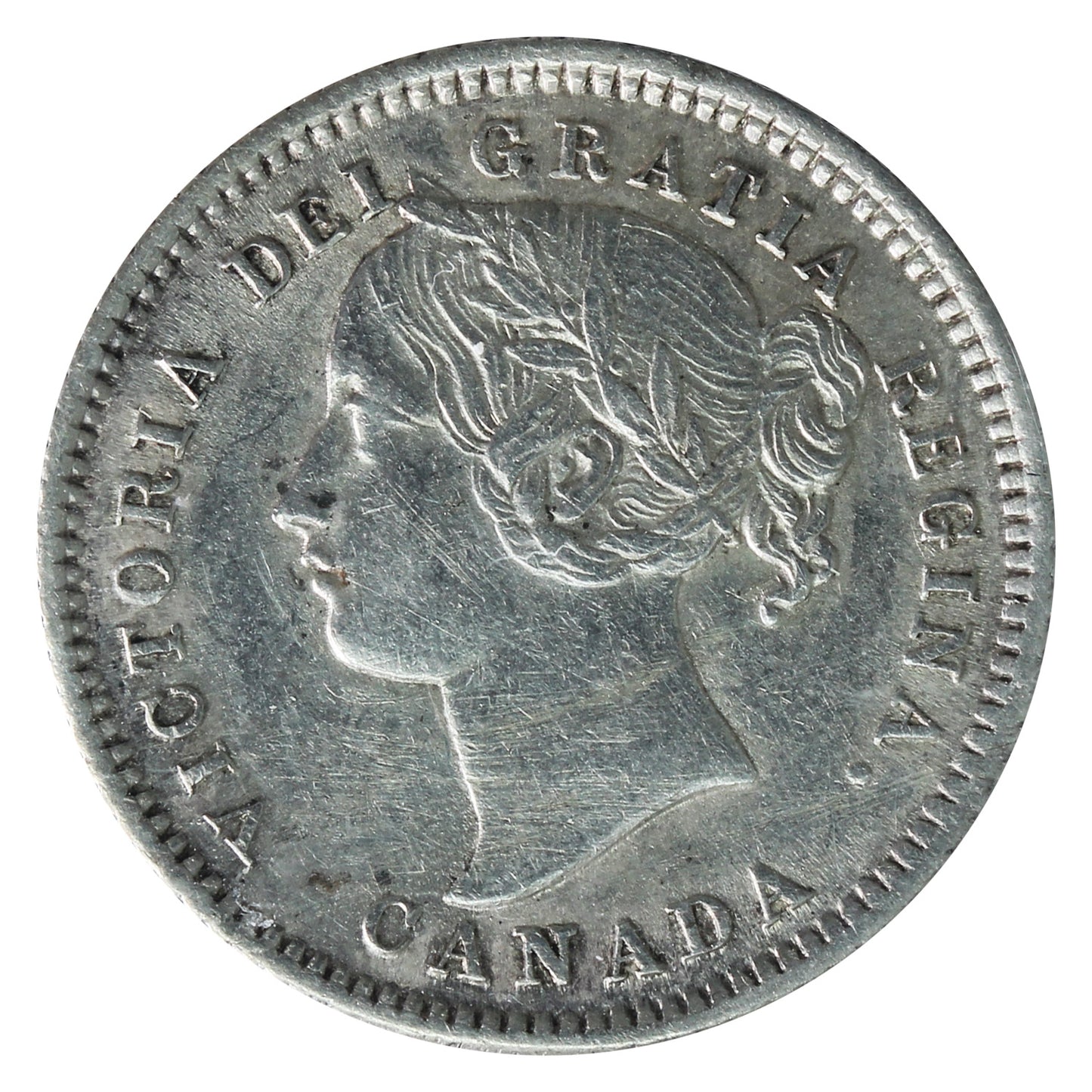 1880H Obv. 1 Canada 10-cents ICCS Certified EF40
