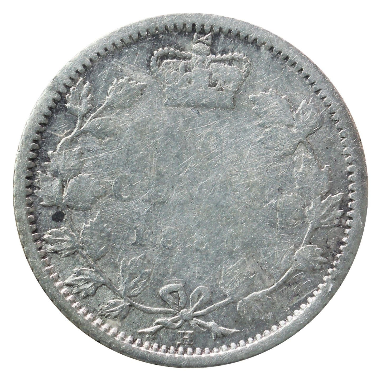 1880H Obv. 1 Canada 10-cents ICCS Certified EF40
