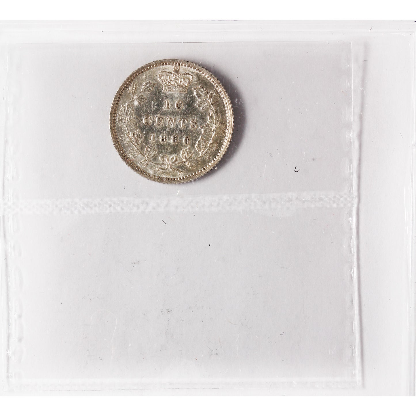 1886 Large Knob 6, Obv. 5 Canada 10-cents Prestige Certified EF45 $