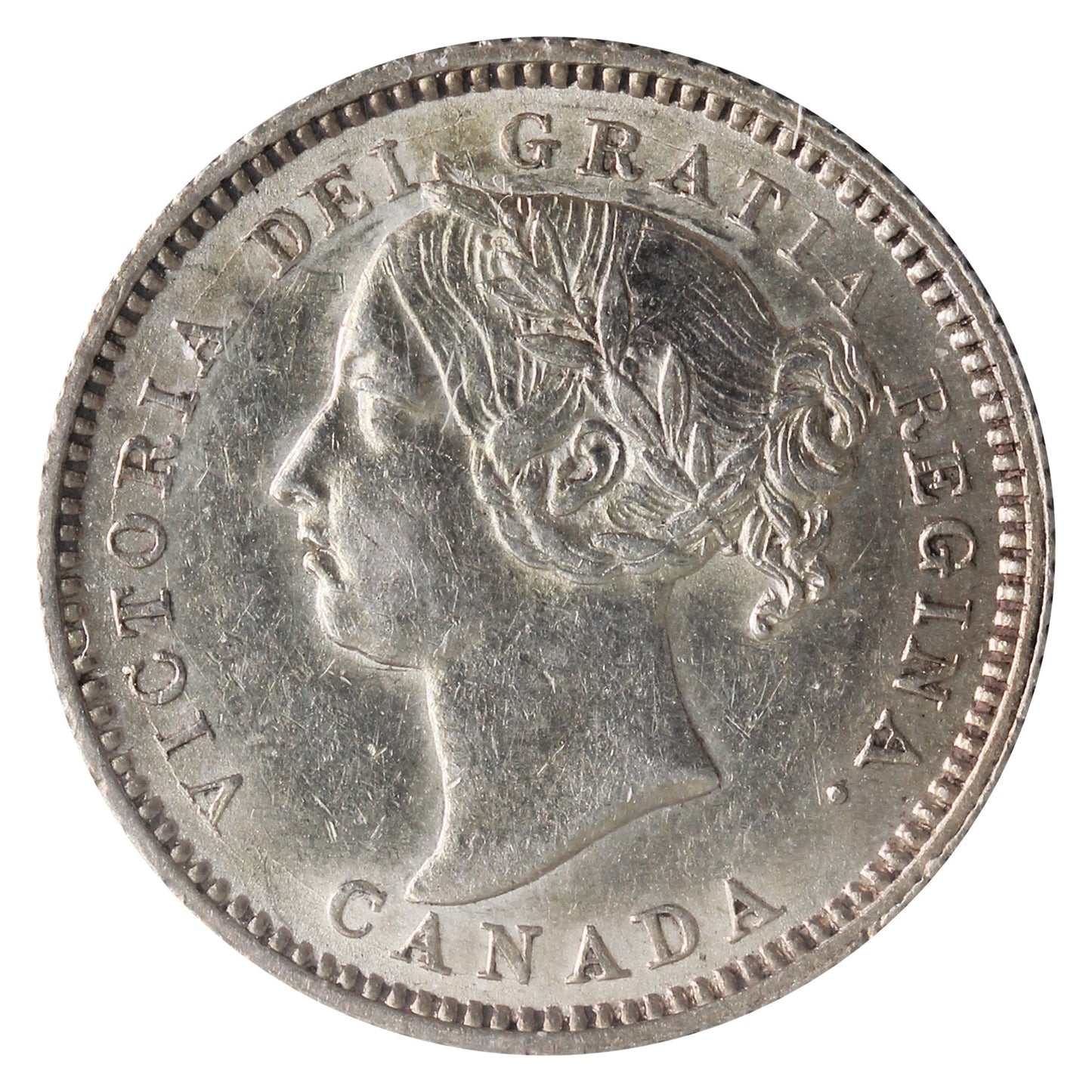 1886 Large Knob 6, Obv. 5 Canada 10-cents Prestige Certified EF45 $