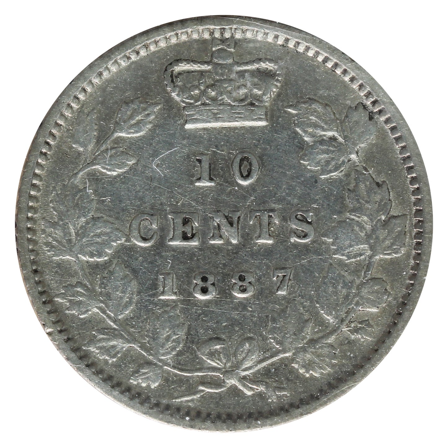 1887 Canada 10-cents ICCS Certified VF20
