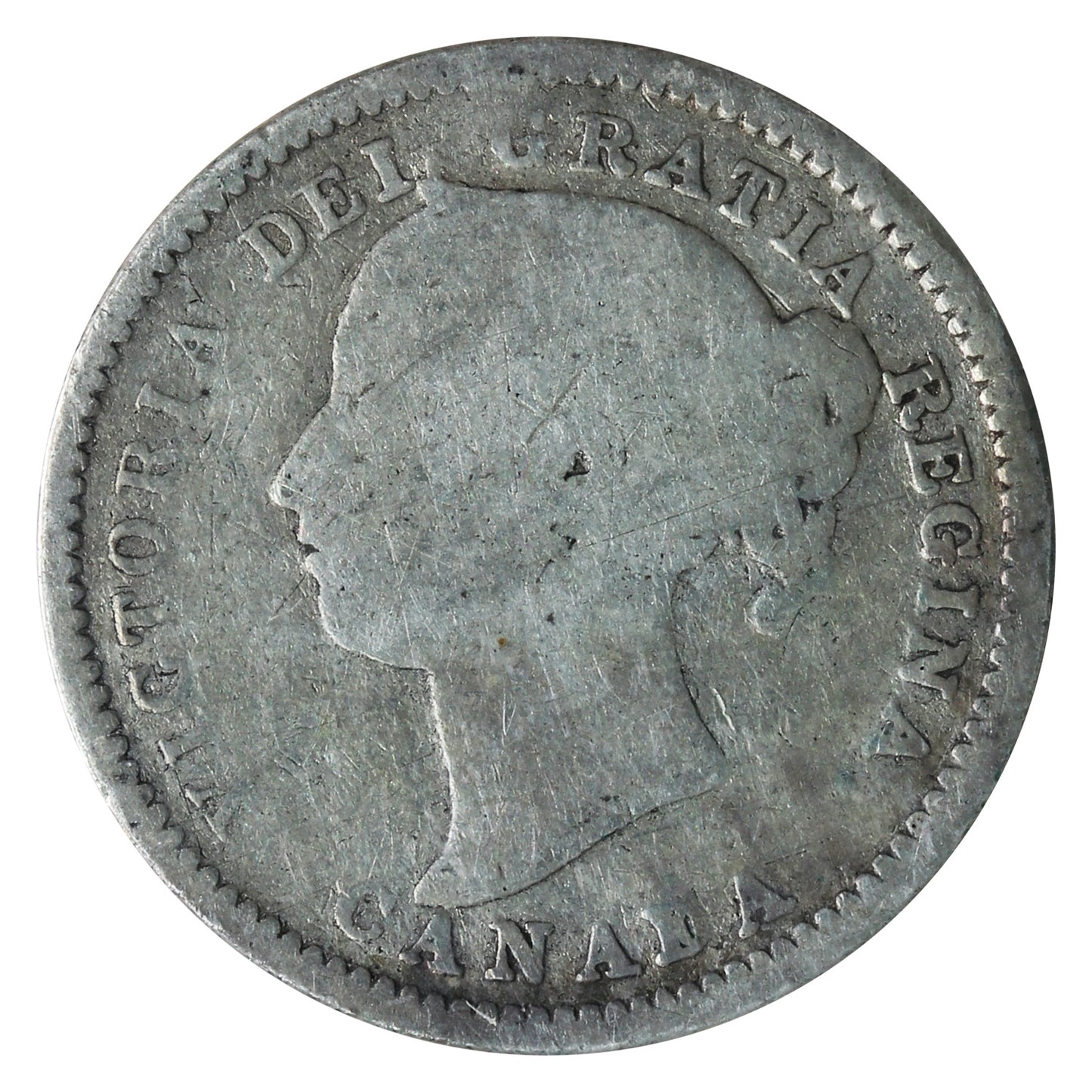 1892 Large 9, Obv. 5 Canada 10-cents ICCS Certified G4