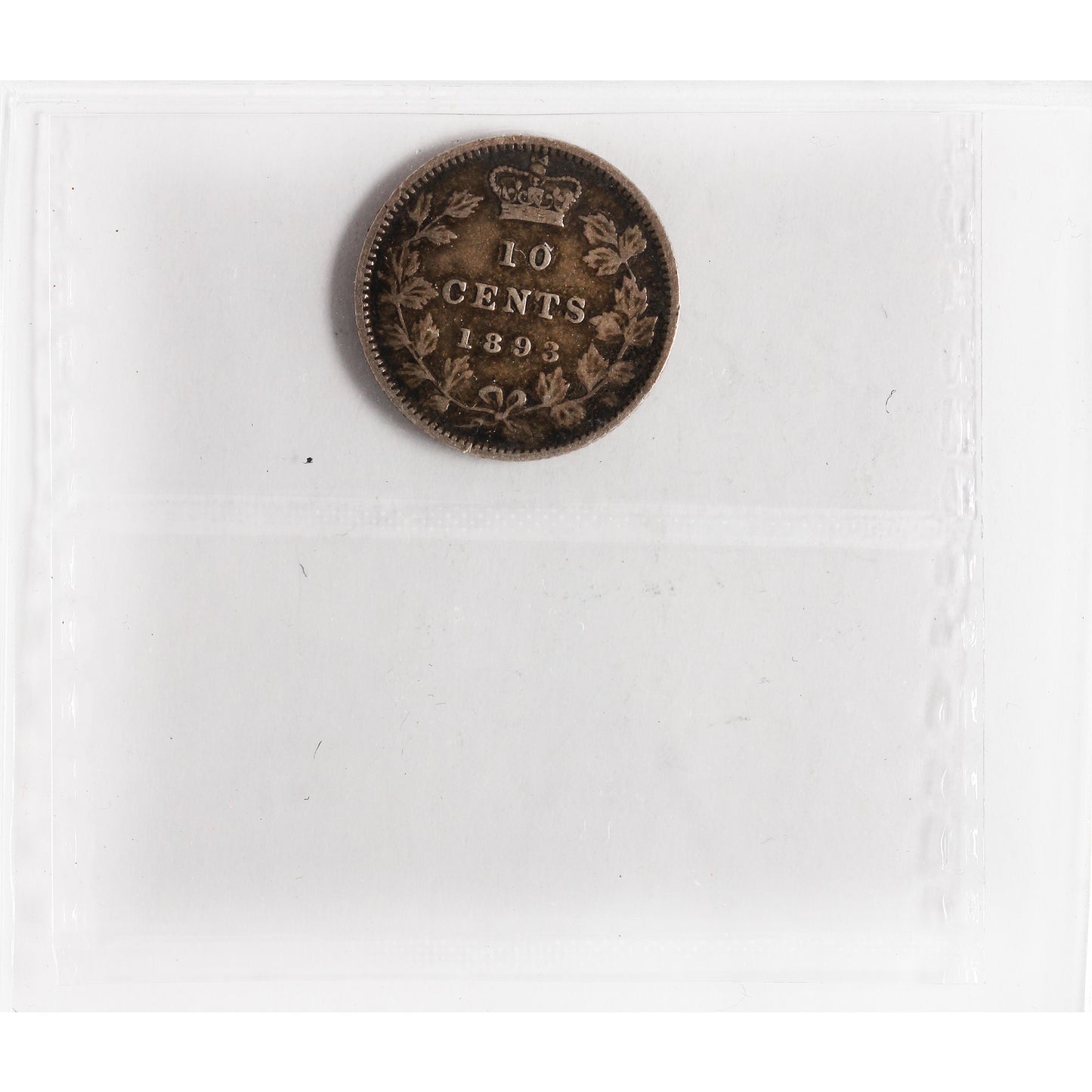1892 Round Top 3, Obv. 6 Canada 10-cents ICCS Certified VF20