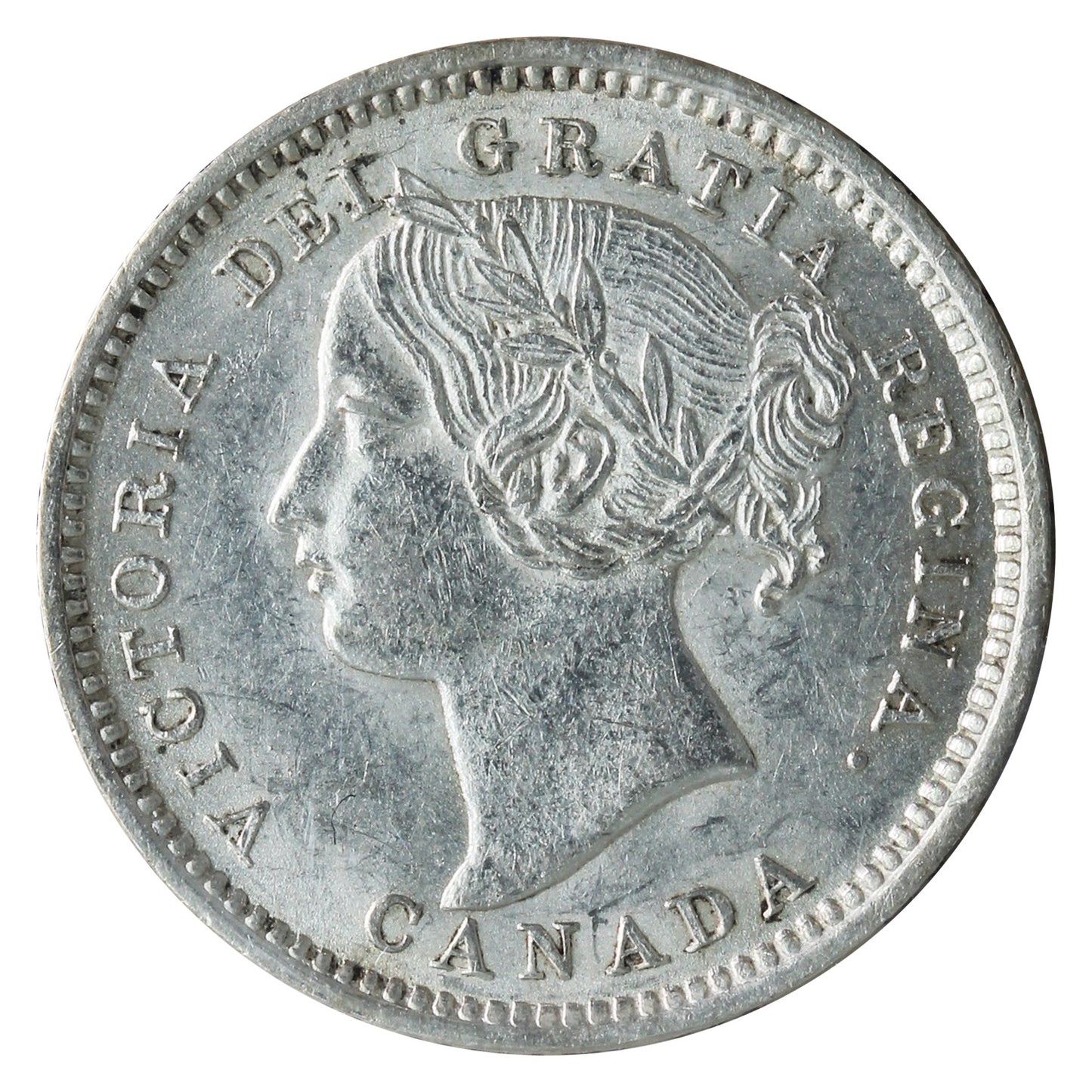 1894 Obv. 6 Canada 10-cents ICCS Certified AU55