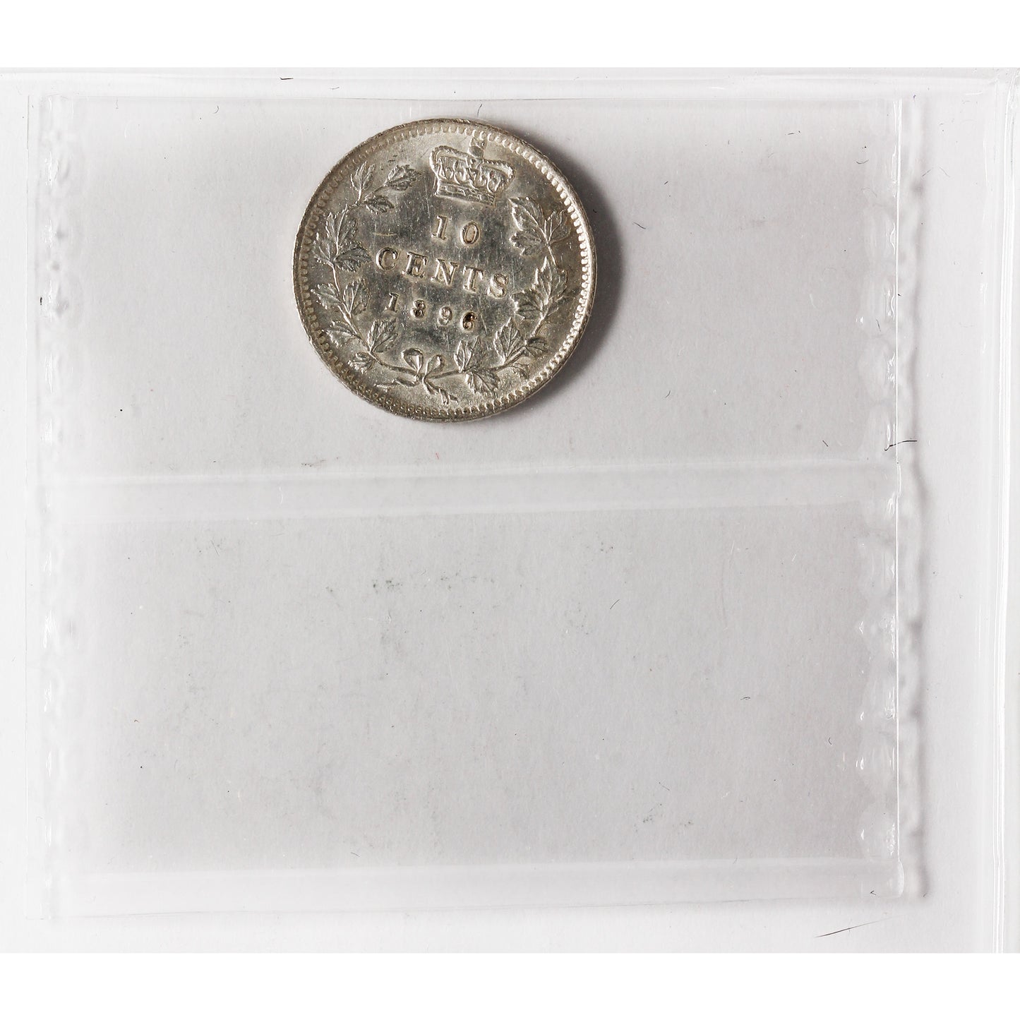 1896 Obv. 6 Canada 10-cents ICCS Certified AU50