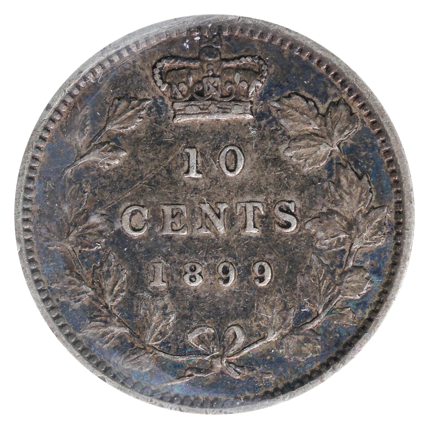 1899 Large 9s Canada 10-cents ICCS Certified EF40