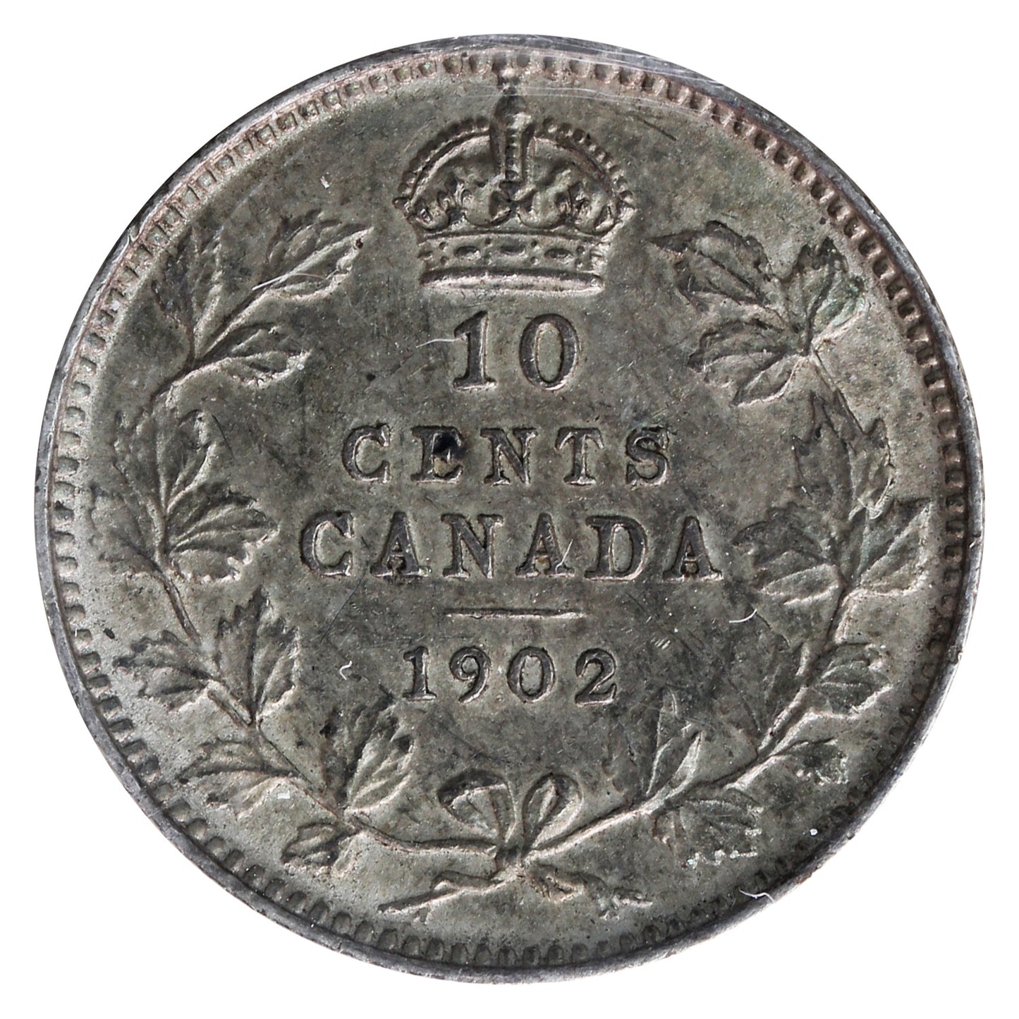 1902 Canada 10-cents ICCS Certified AU58