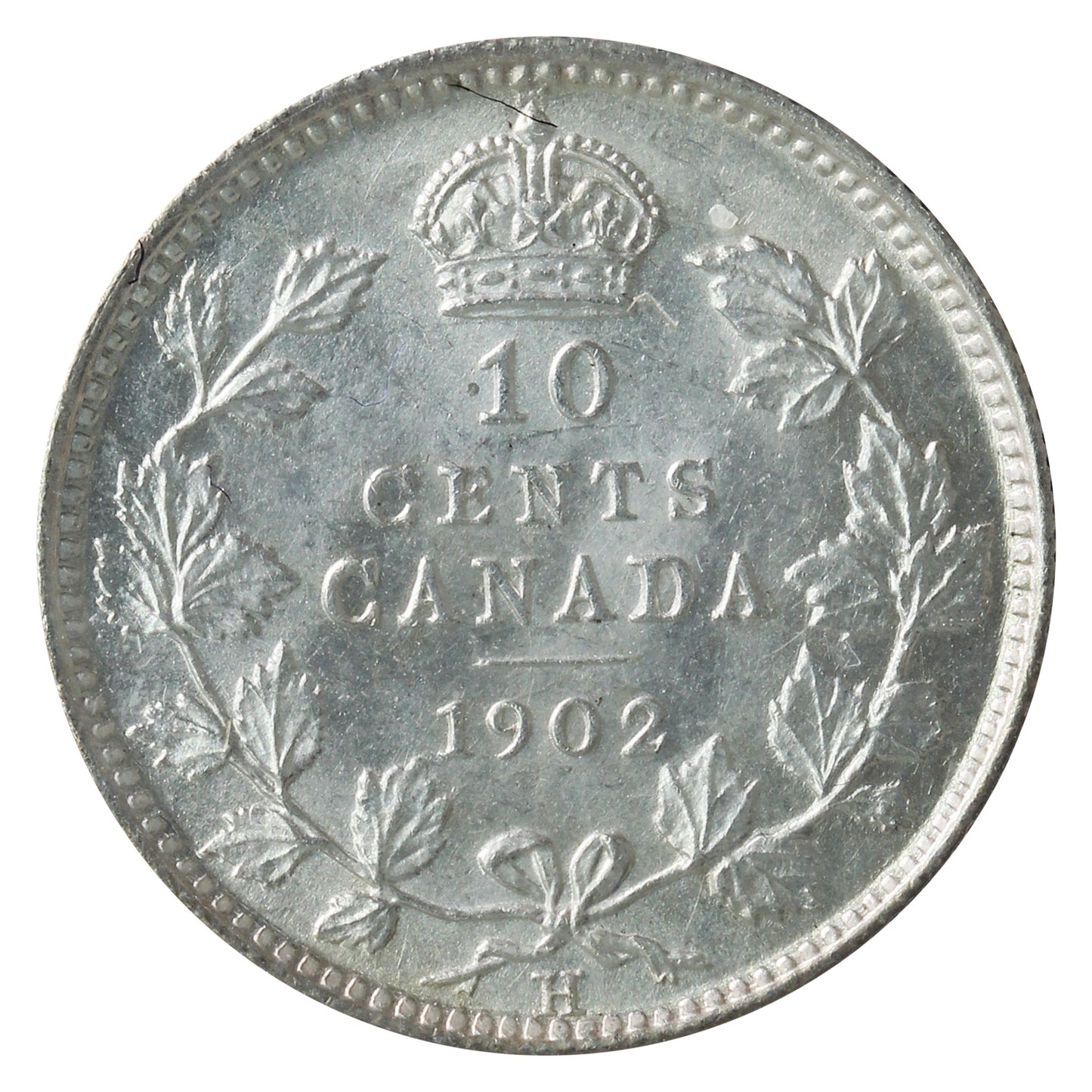 1902H Canada 10-cents ICCS Certified MS65 (XAM 202)
