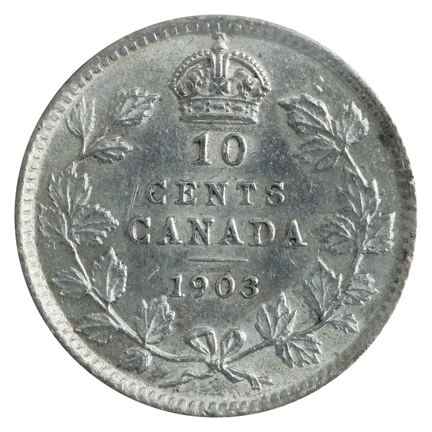 1903 Canada 10-cents ICCS Certified AU50