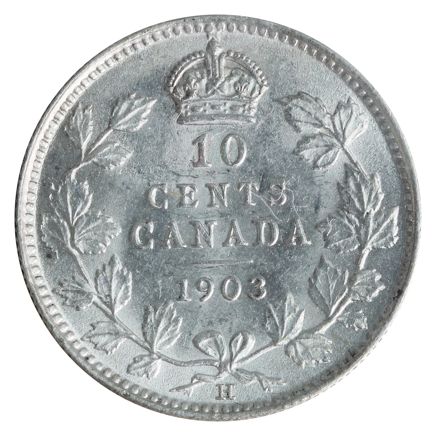 1903H Canada 10-cents ICCS Certified AU58