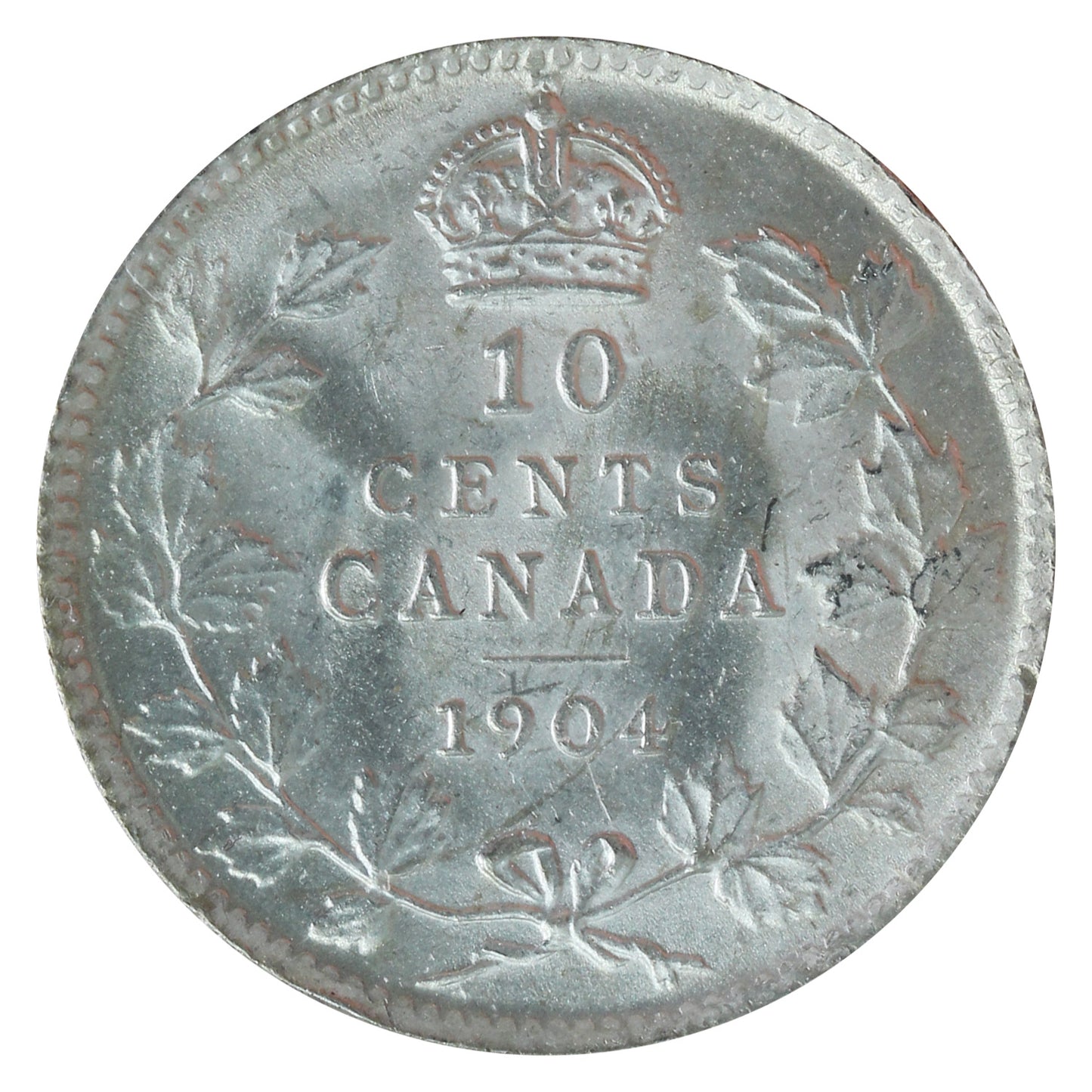 1904 Canada 10-cents ICCS Certified MS64 (XHT 125)