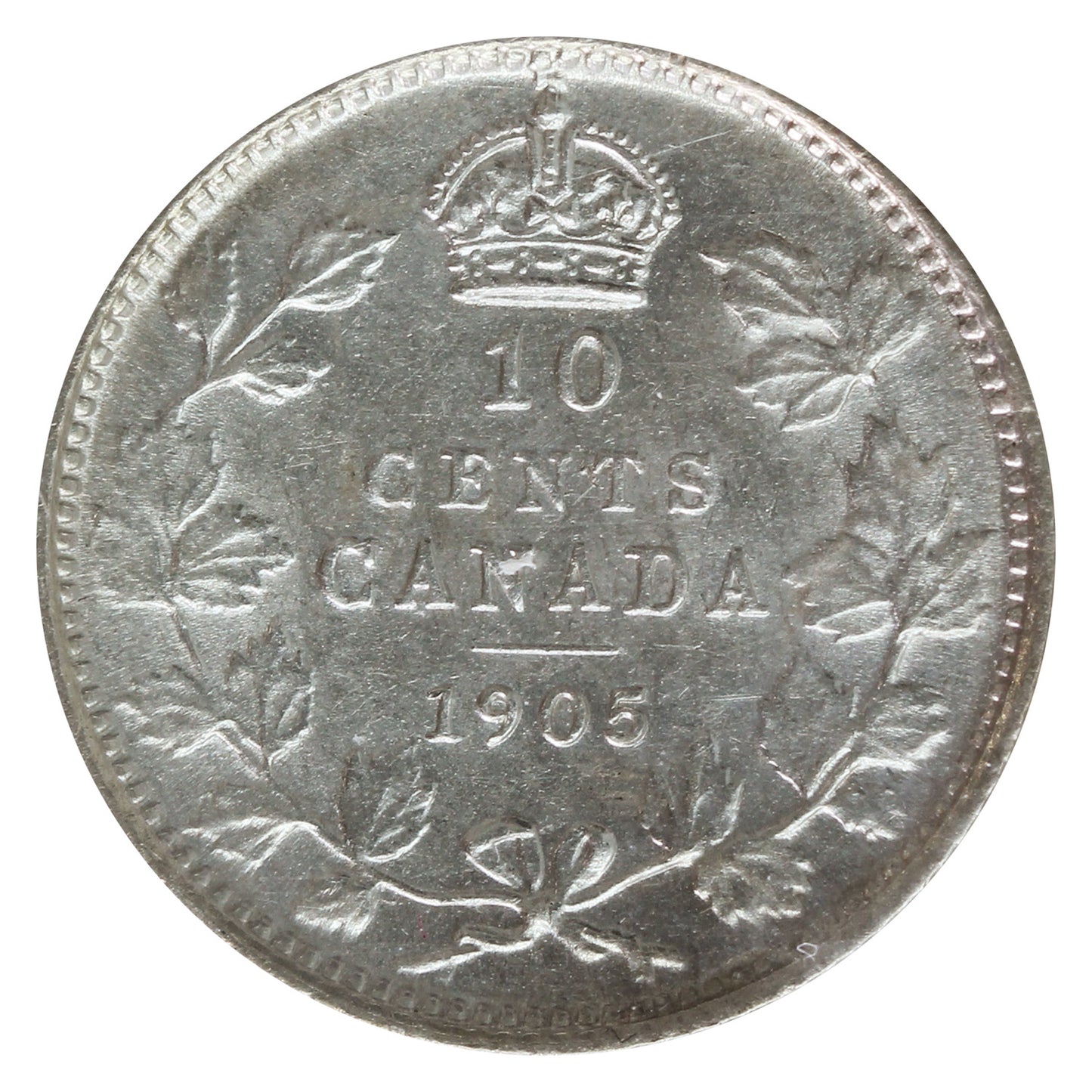 1905 Canada 10-cents ICCS Certified AU55