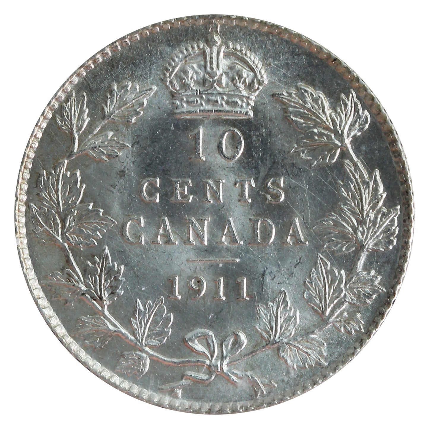 1911 Canada 10-cents ICCS Certified MS64 (BQ 388)