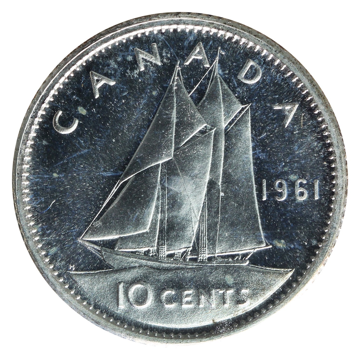 1961 Canada 10-cents ICCS Certified PL65 Heavy Cameo