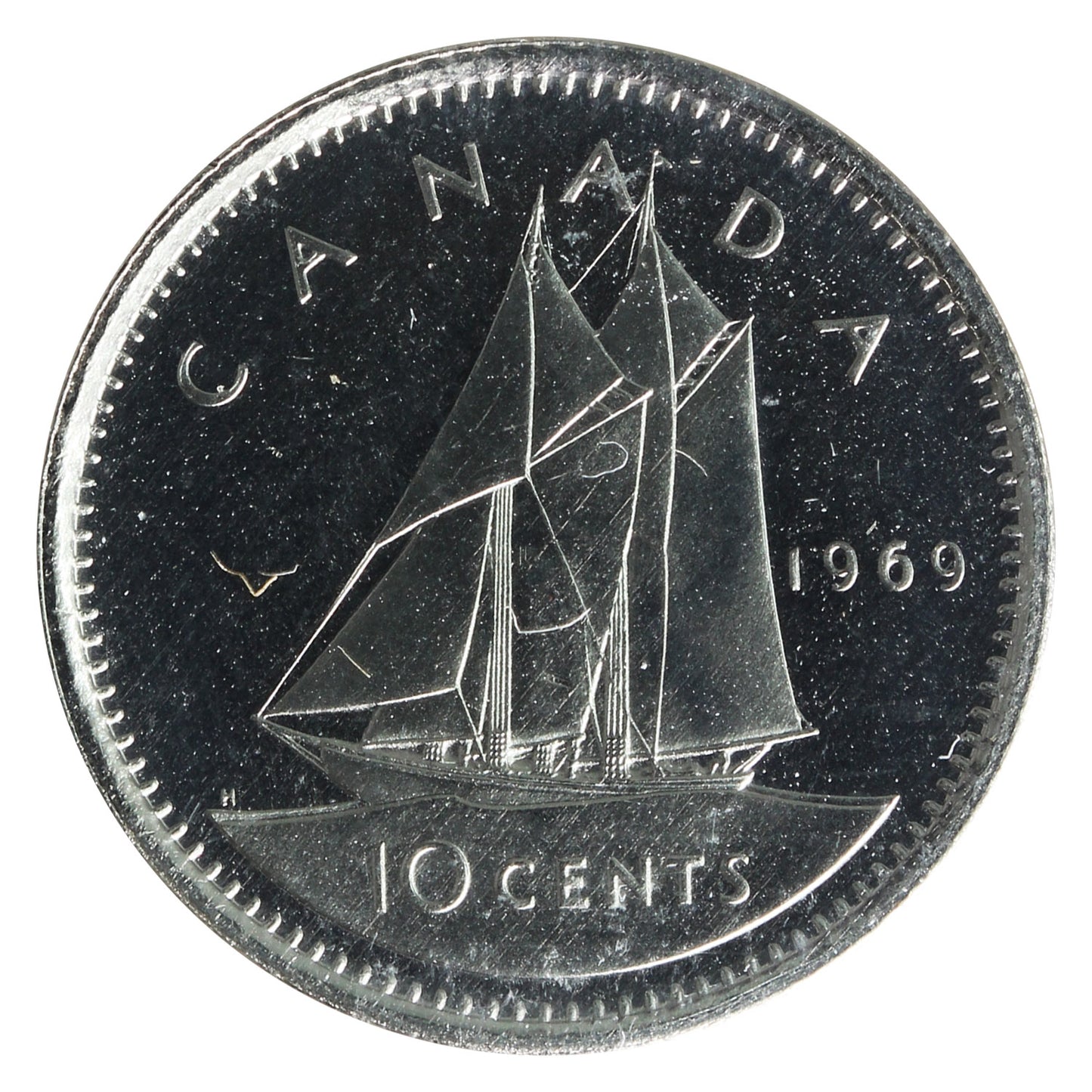 1969 Small Date Canada 10-cents ICCS Certified PL67 Ultra Heavy Cameo