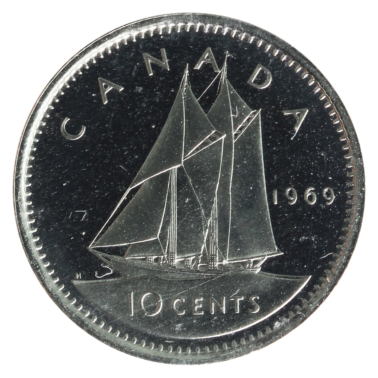 1969 Small Date Canada 10-cents ICCS Certified PL67 Heavy Cameo