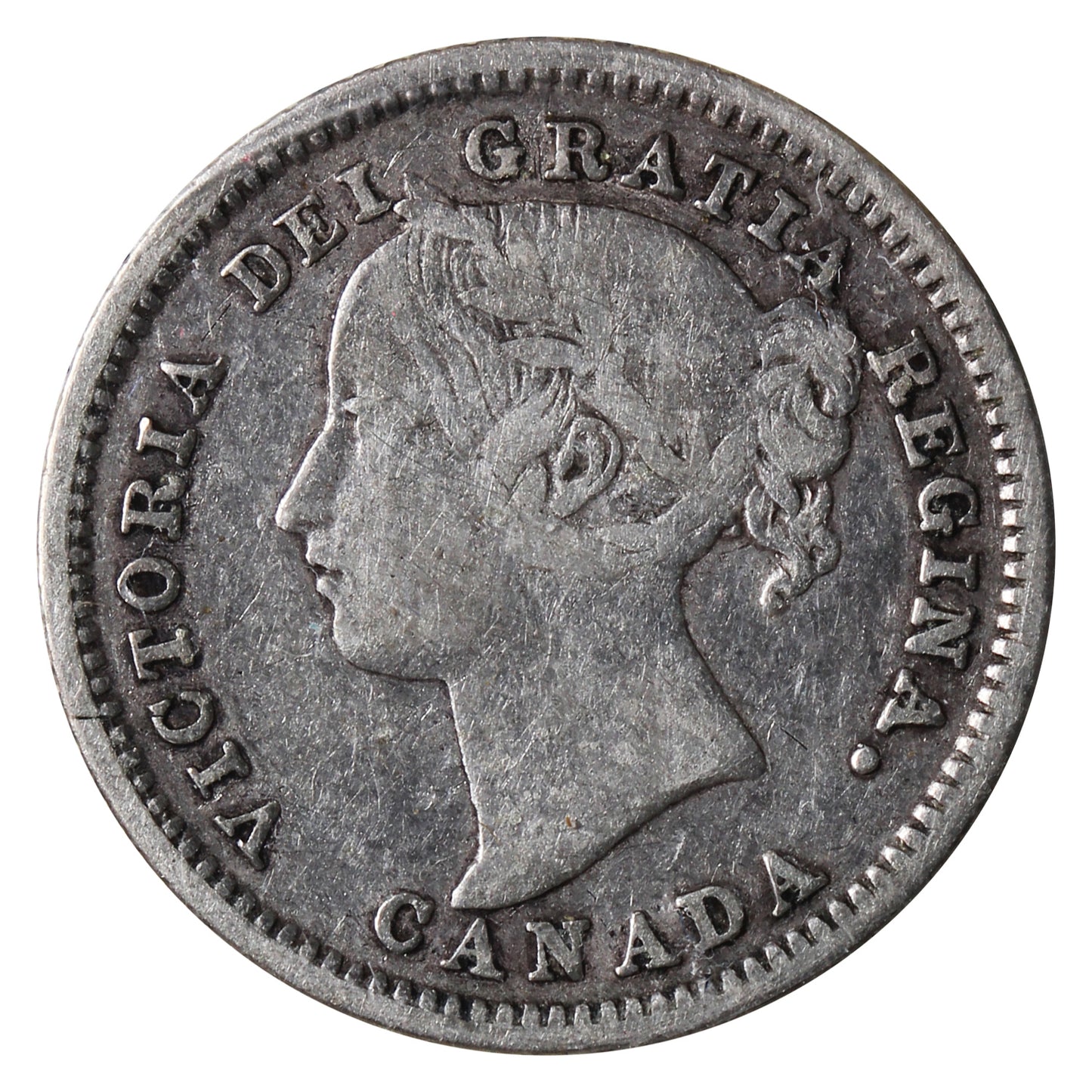 1884 Canada 10-cents ICCS Certified F-12