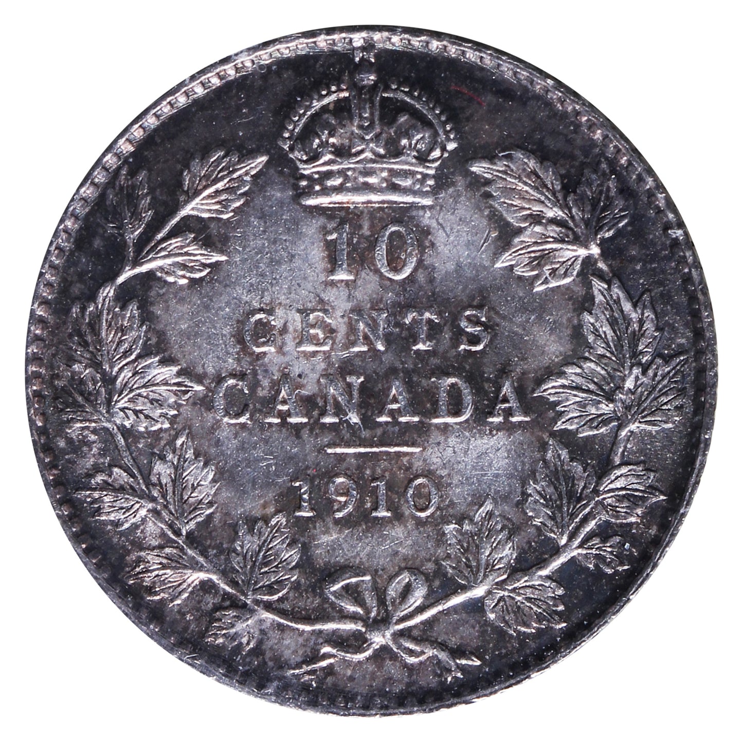 1910 Canada 10-cents ICCS Certified MS-63 (ZO 175)
