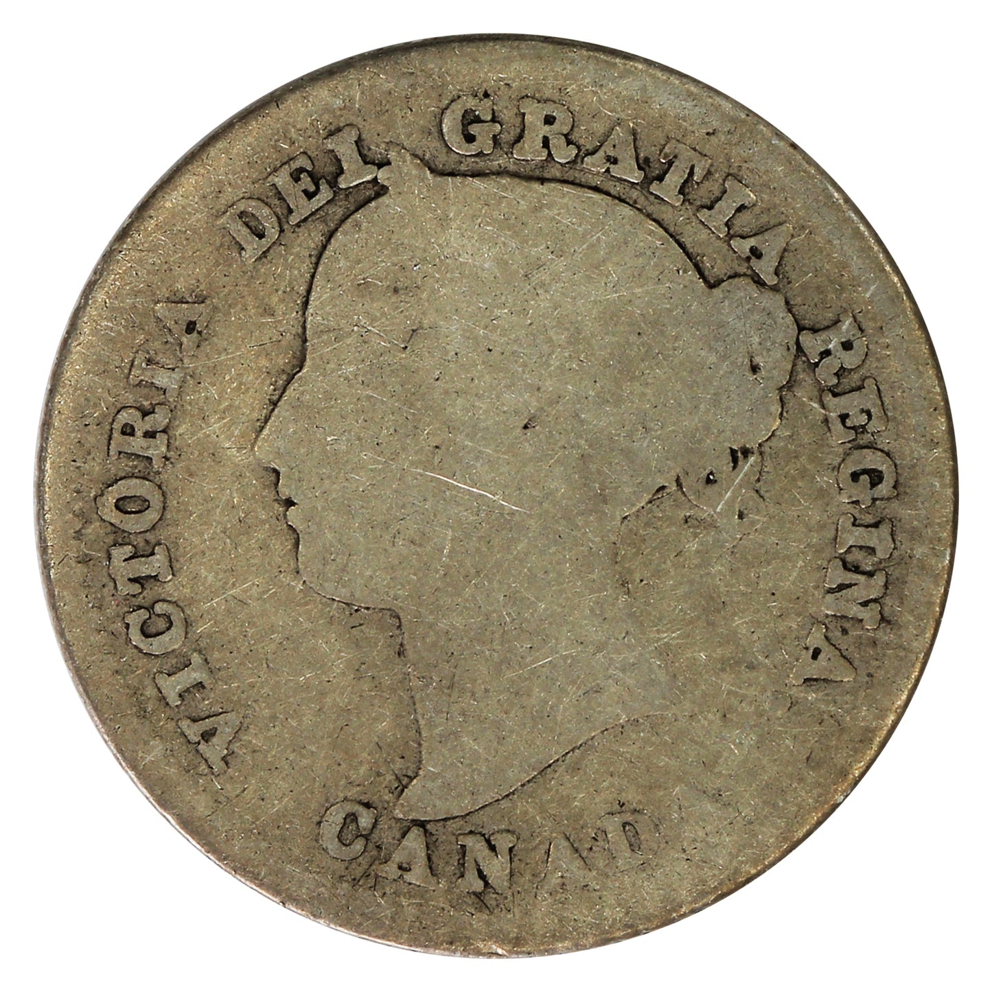 1885 Obv. 4 Canada 10-cents About Good (AG-3)