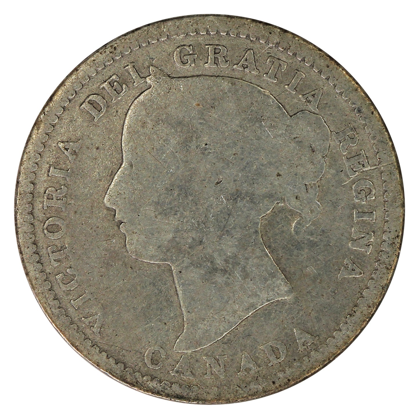 1892 Obv. 6 Canada 10-cents About Good (AG-3)