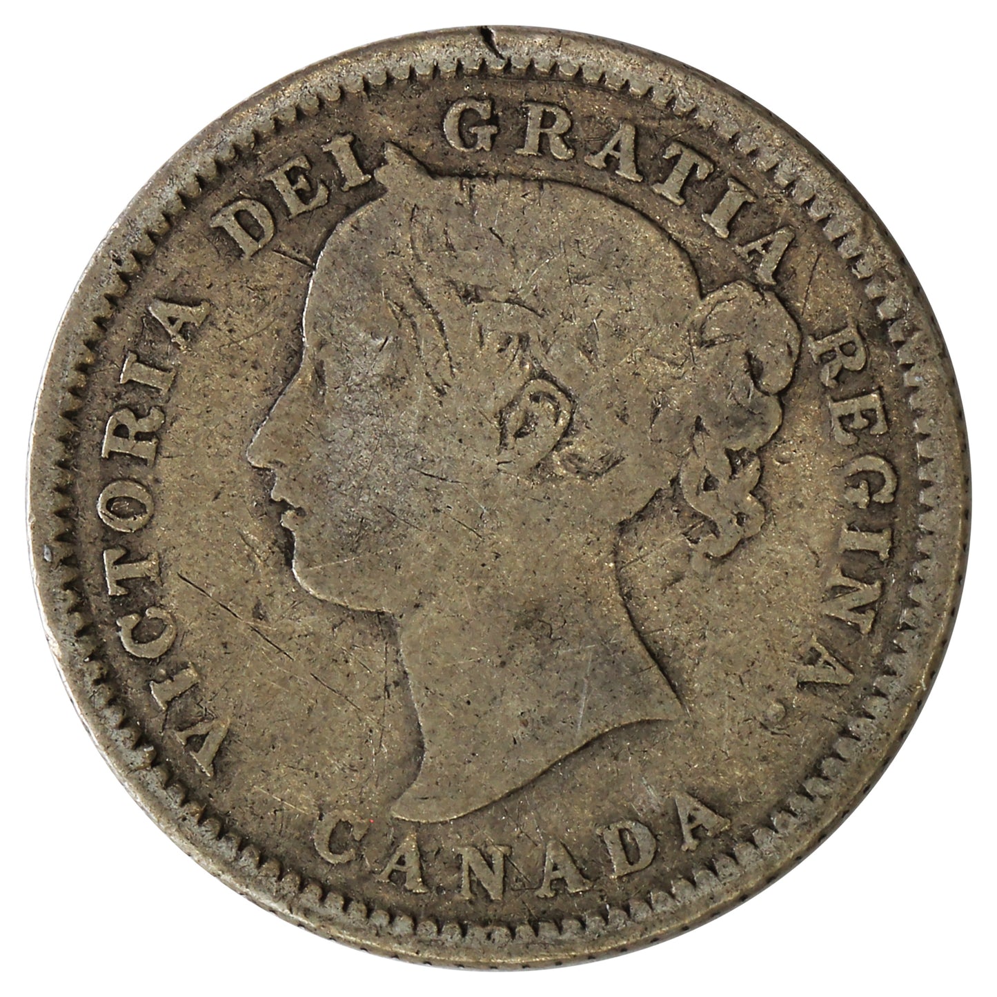1881H Obv. 1 Canada 10-cents G-VG (G6)