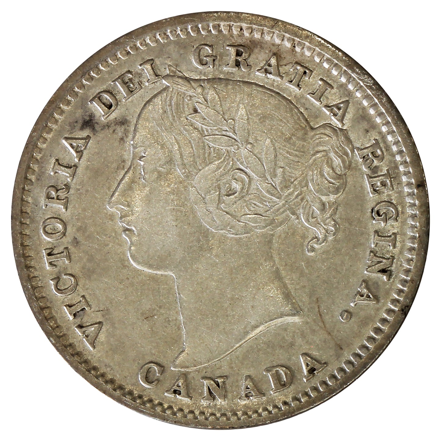1885 Obv. 4 Canada 10-cents VF-EF (VF30) $