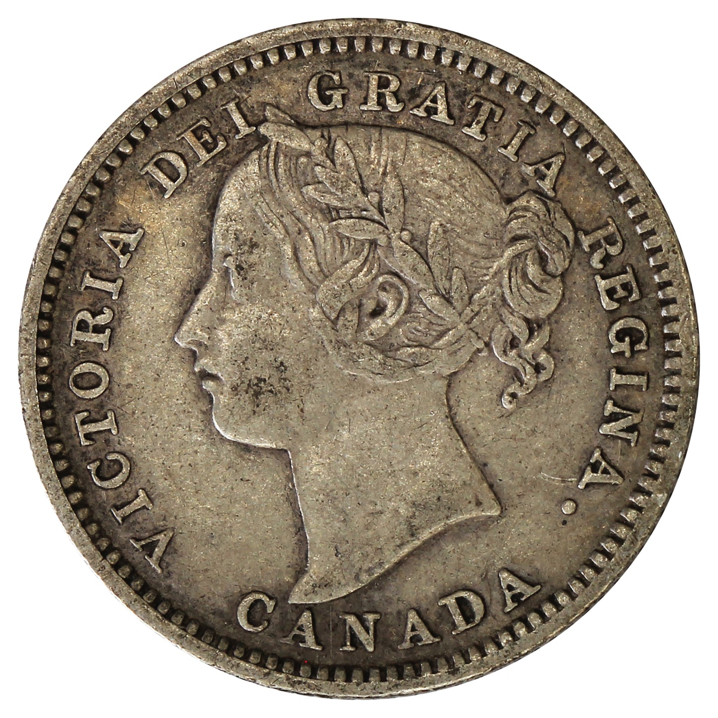 1893 Flat Top 3 Obv. 6 Canada 10-cents VF-EF (VF-30) $