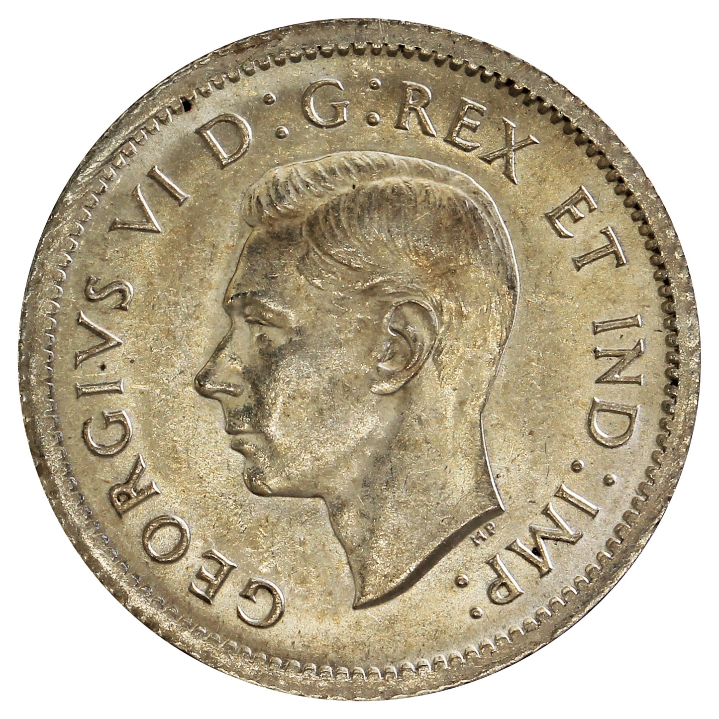 1938 Re-Engraved Canada 10-cents Uncirculated (MS60) $