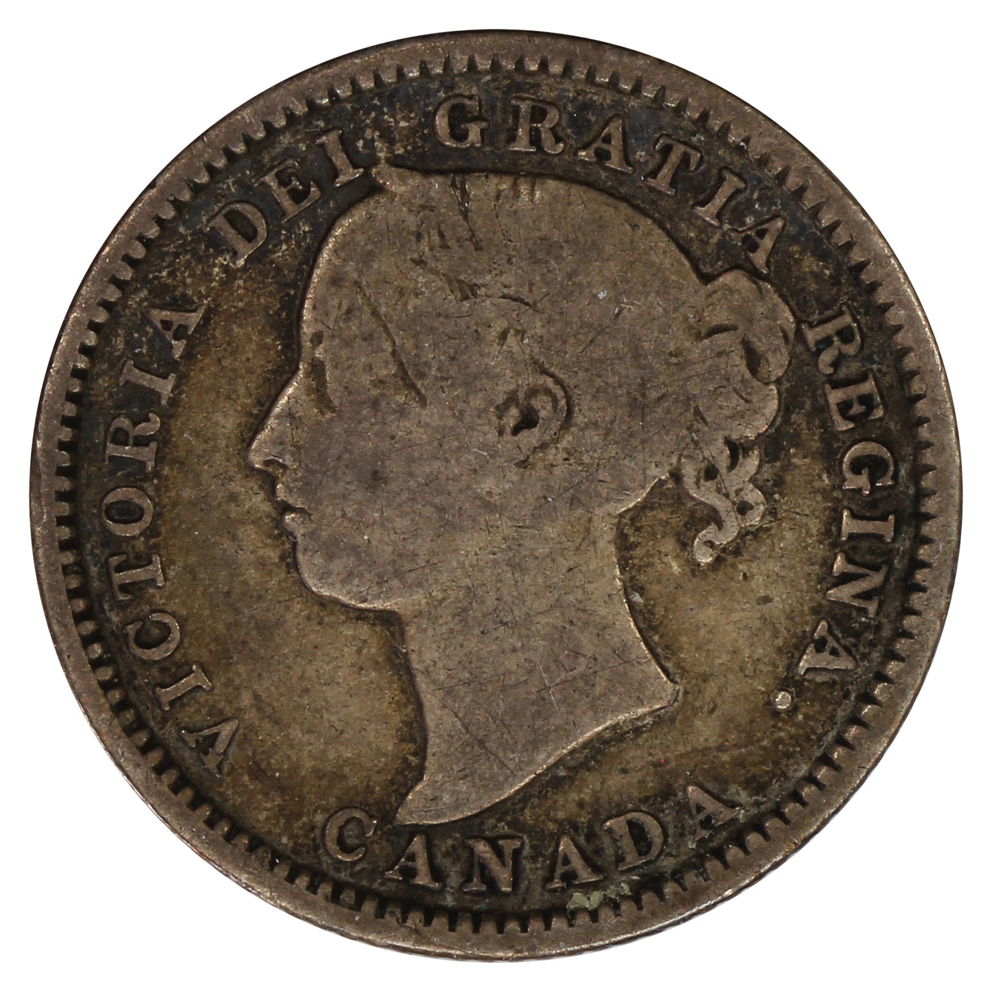 1892 Large 9, Obv. 5 Canada 10-cents Good (G4) $