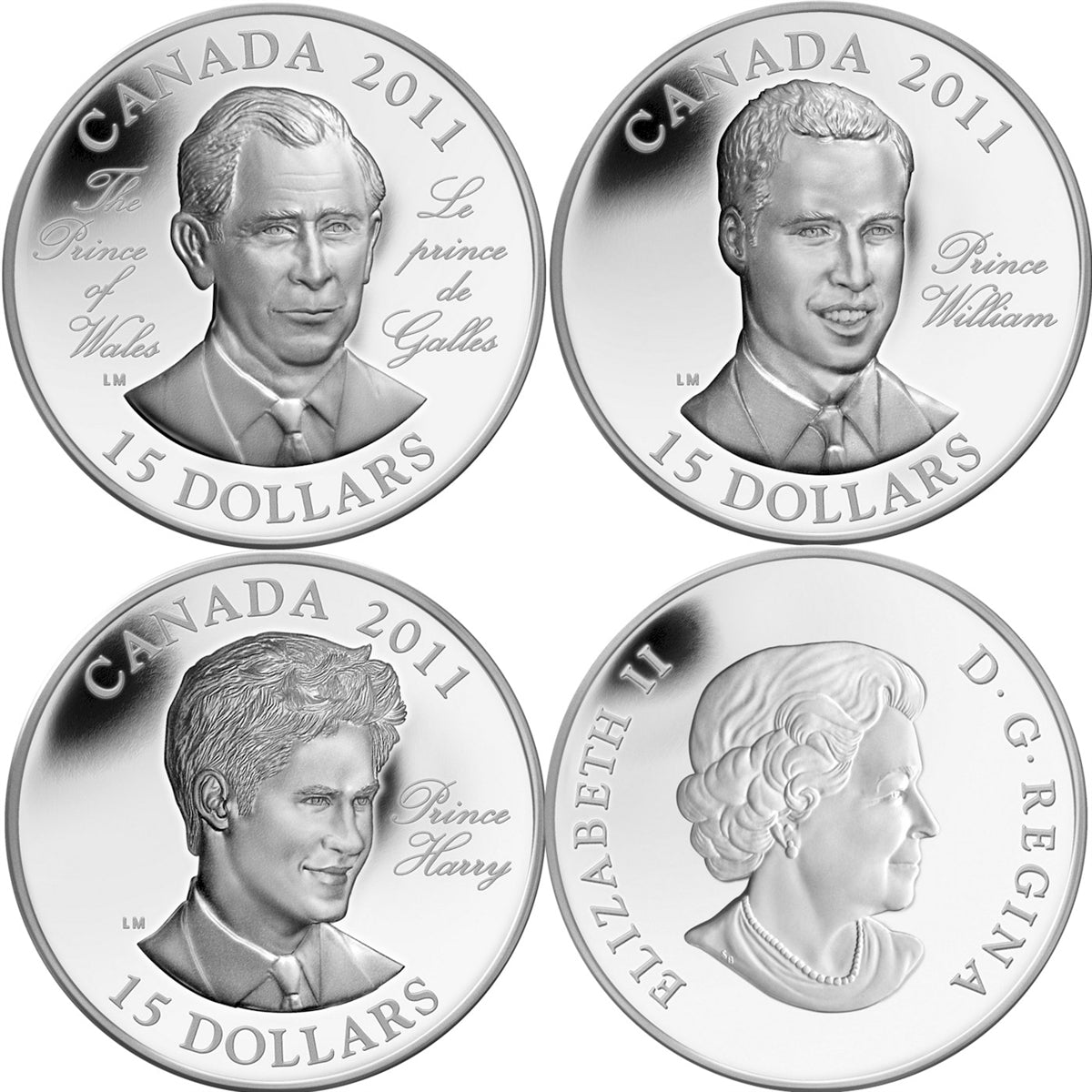 2011 Canada $15 Continuity of the Crown Sterling Silver 3-Coin Set