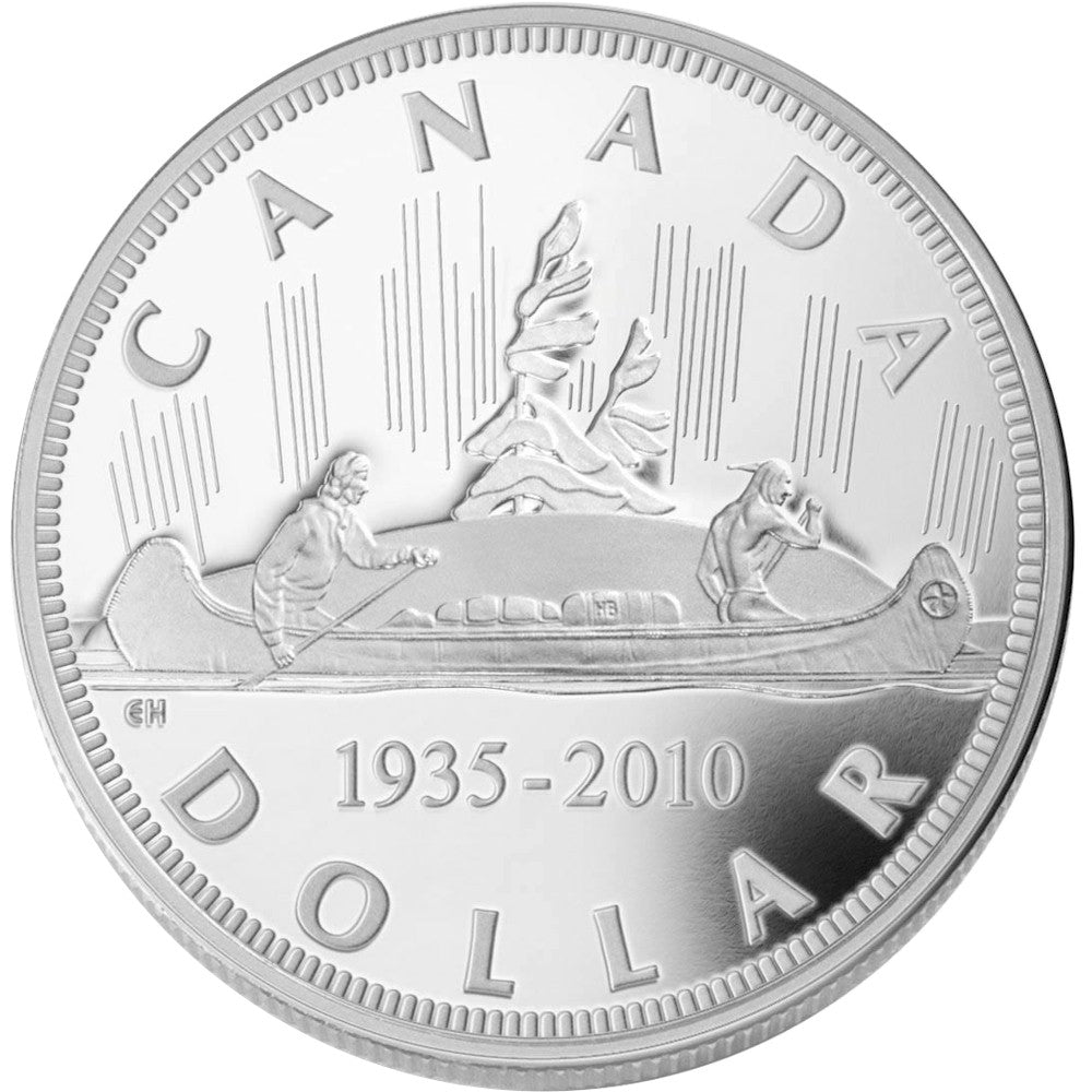 1935-2010 Canada $1 Voyageur Lmt. Ed. Proof Sterling Silver Dollar (SQUARE CAPSULE)