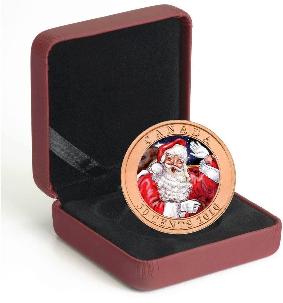2010 Canada 50-cent Santa & Red-Nosed Reindeer Lenticular Coin