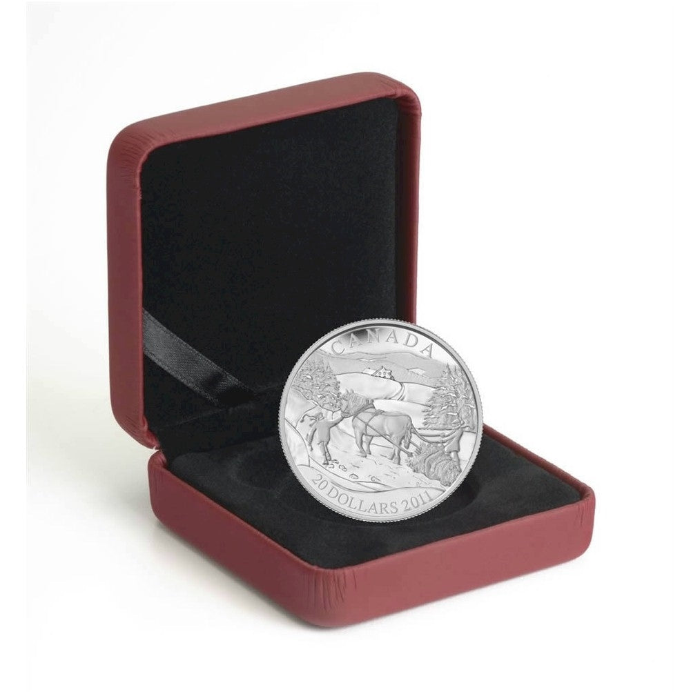 2011 Canada $20 Winter Scene Sterling Silver Coin
