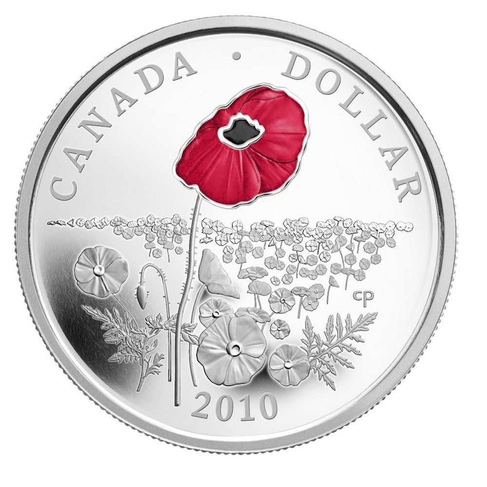 2010 Canada Poppy Limited Edition Proof Sterling Silver Dollar