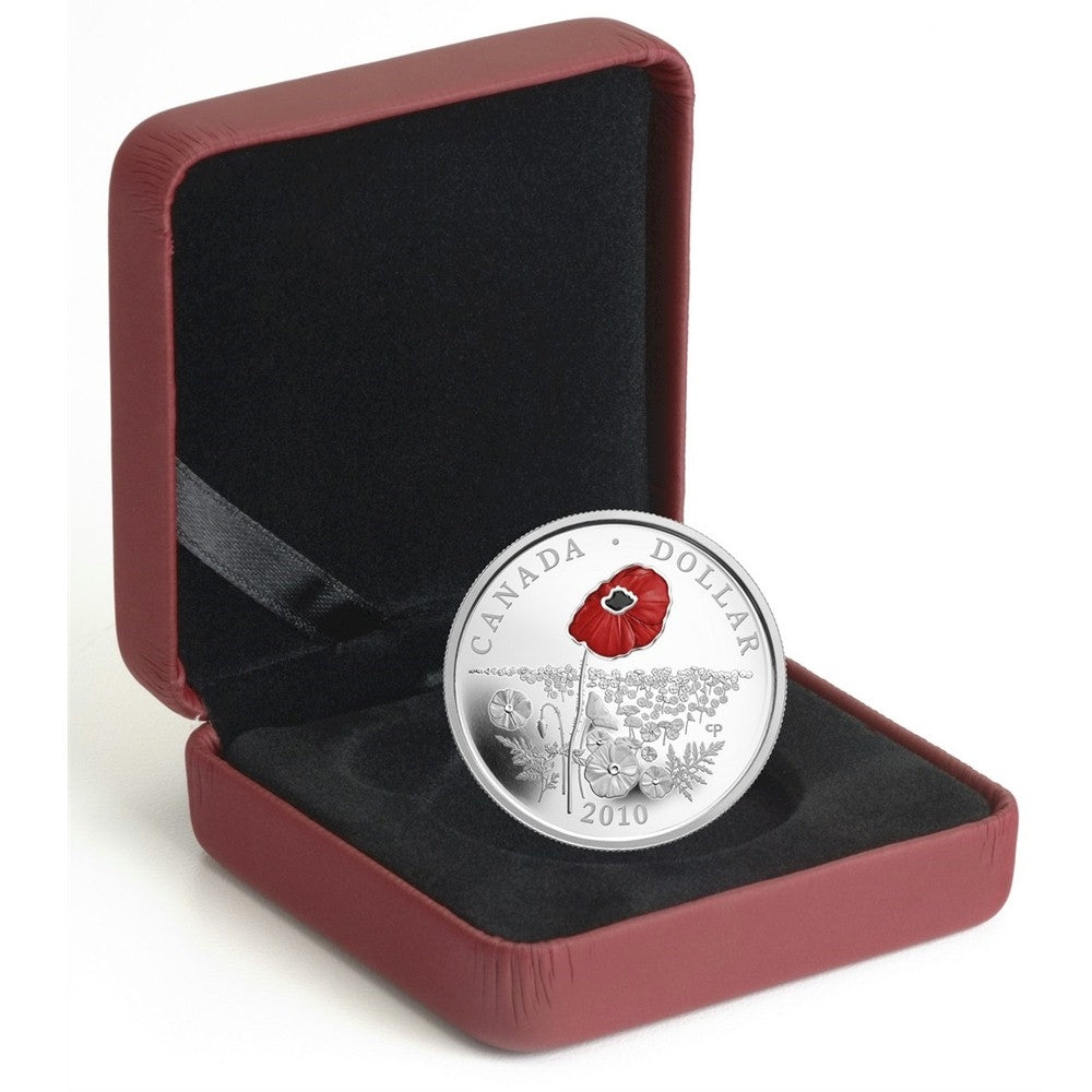 2010 Canada Poppy Limited Edition Proof Sterling Silver Dollar